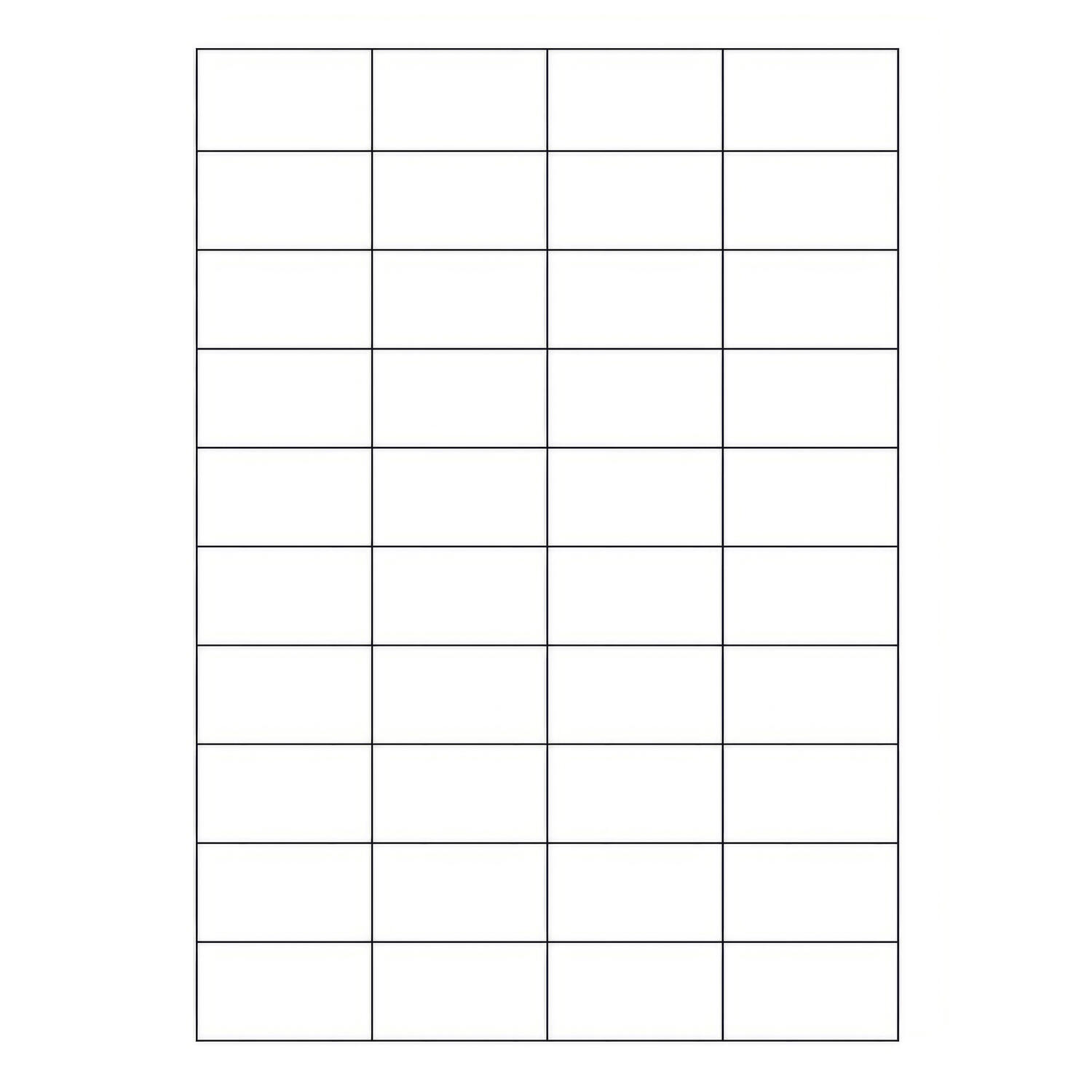 Etiketten Labels selbstklebend wei� 52.5 x 29.7mm auf DIN A4, 4000 Stk.