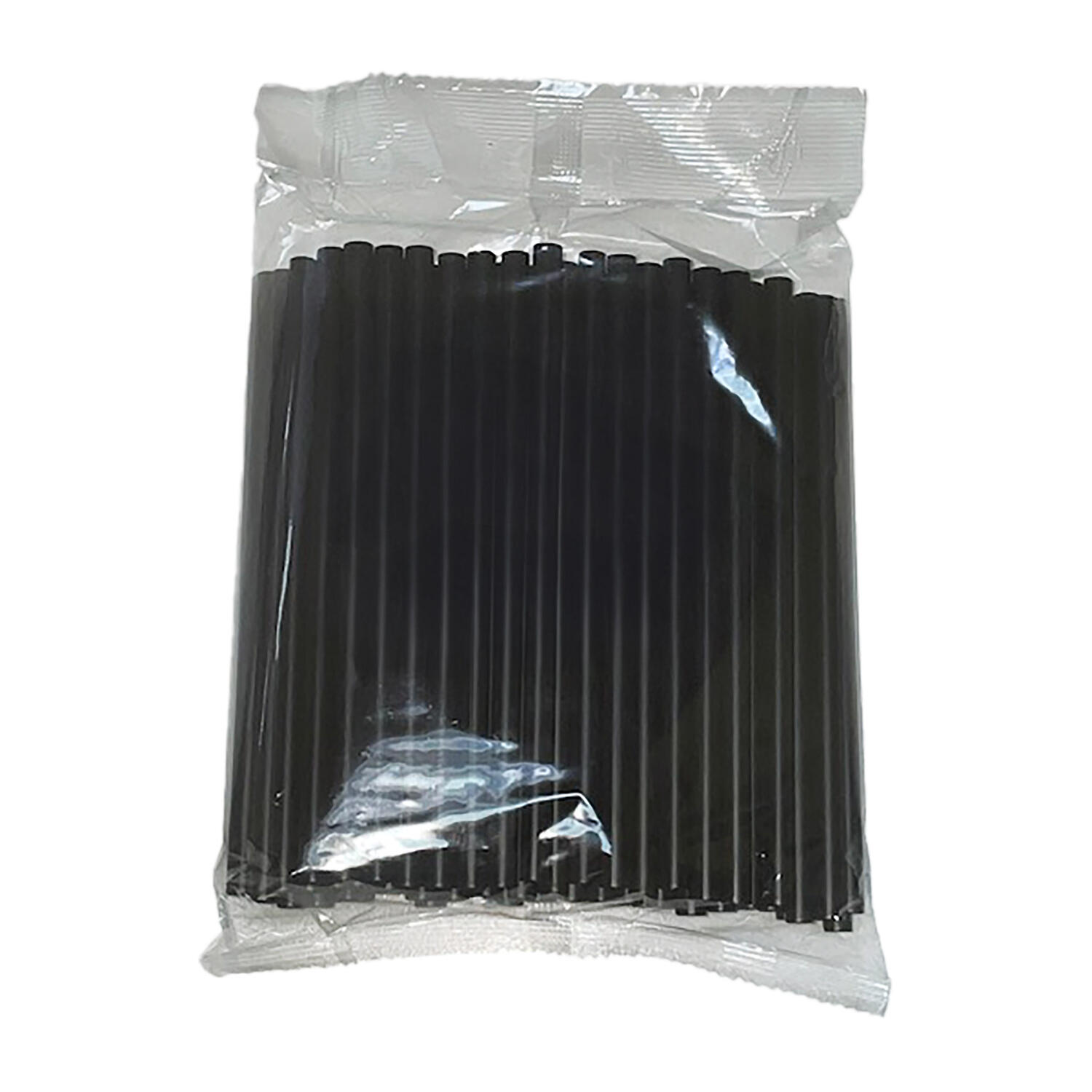 Trinkhalme Strohhalme Kunststoff PP Mehrweg schwarz 150 mm 7 mm, 100 Stk.