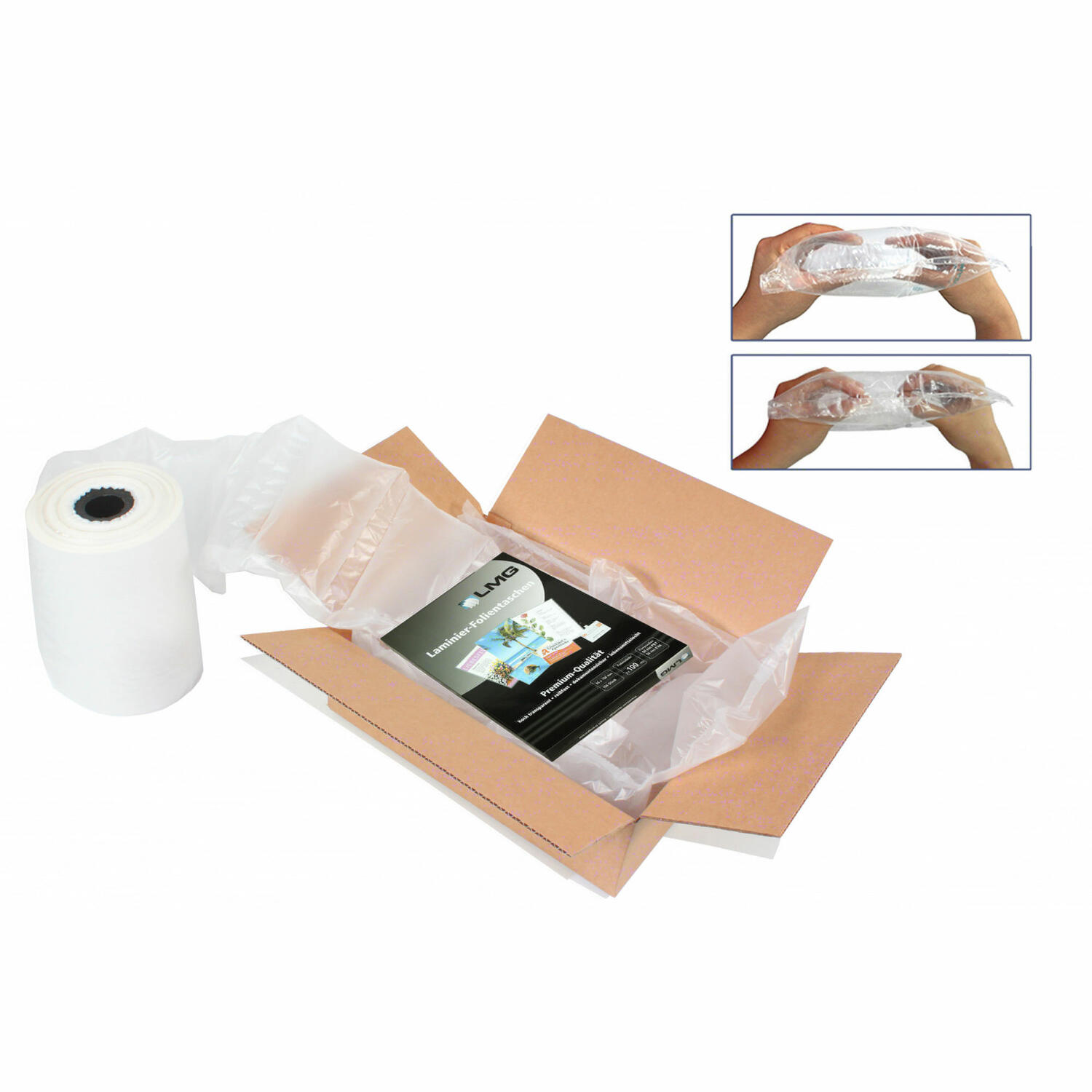 Luftkissenfolie f�r LMG Luftpolstermaschinen 200x100mm 300 m lang 2700 Kissen