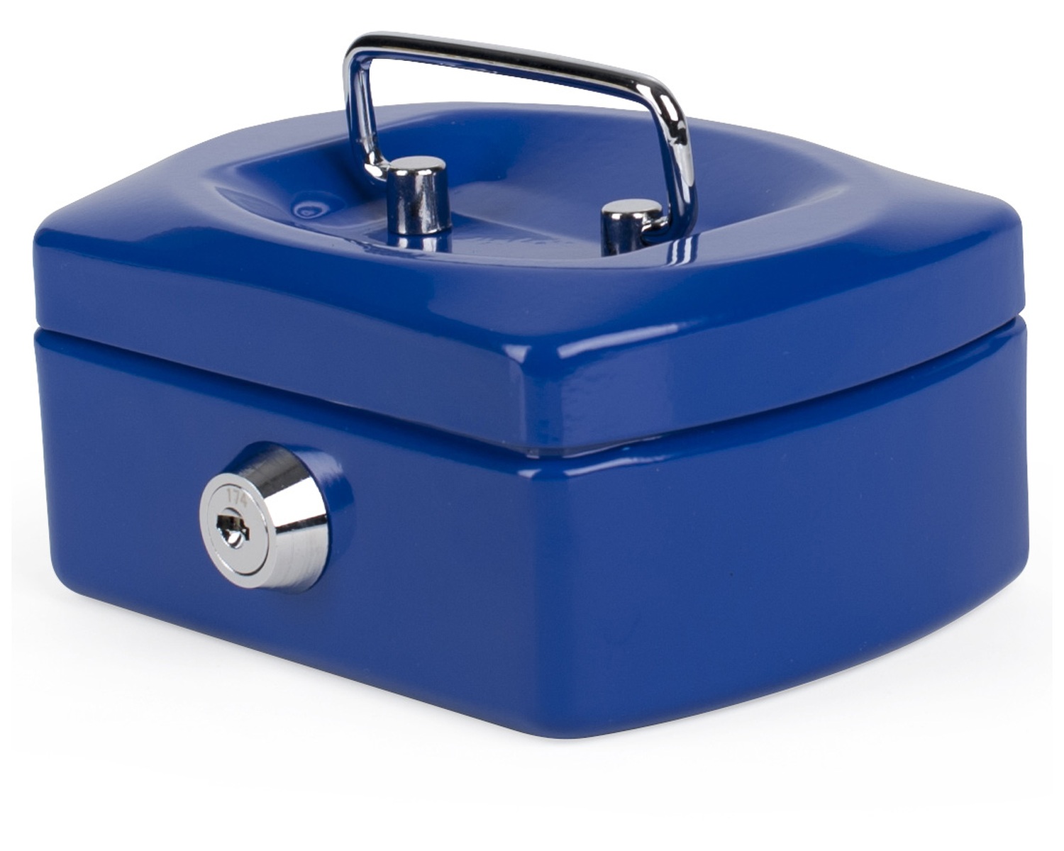 Geldkassette Spardose mit Sparschlitz mit entnehmbaren M�nzfach 125 mm, blau