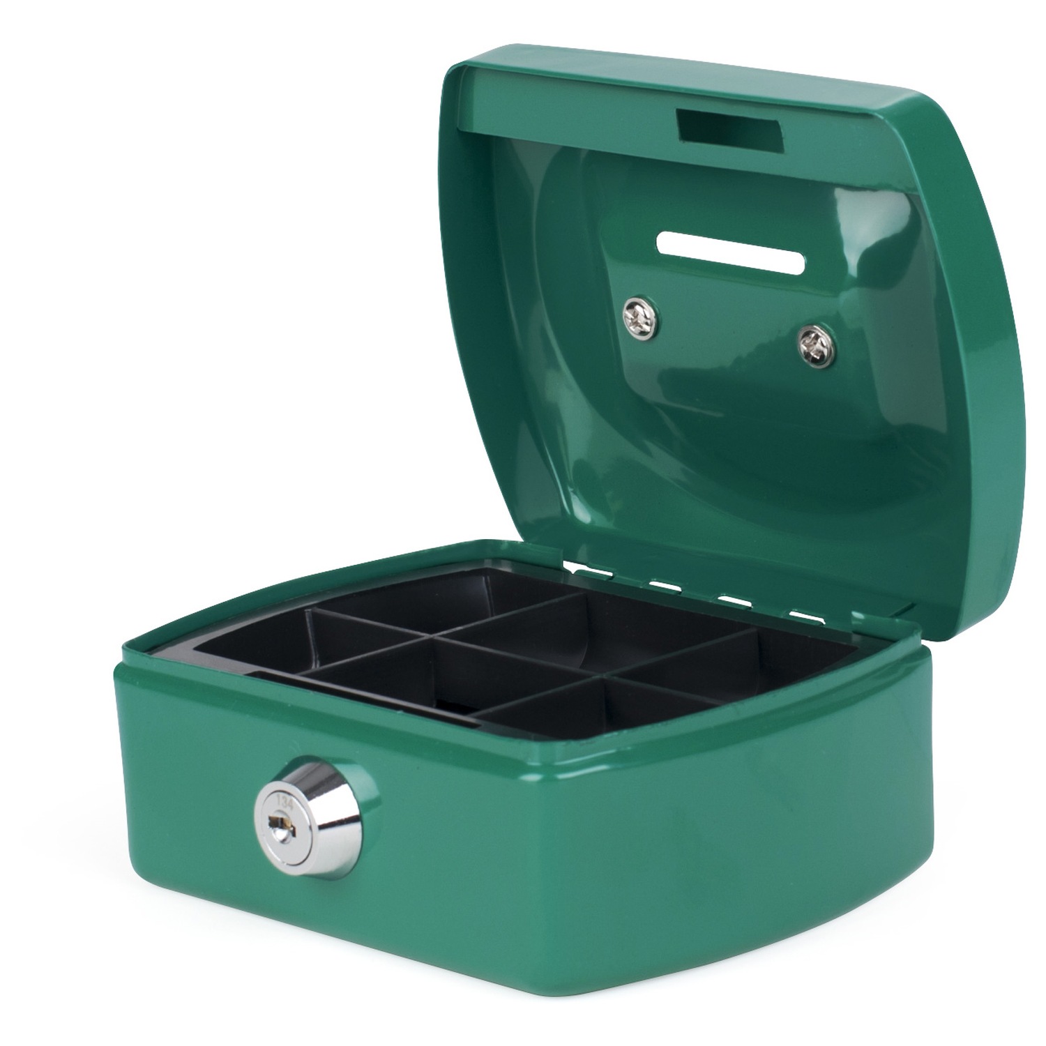 Geldkassette Spardose mit Sparschlitz mit entnehmbaren M�nzfach 125 mm, gr�n