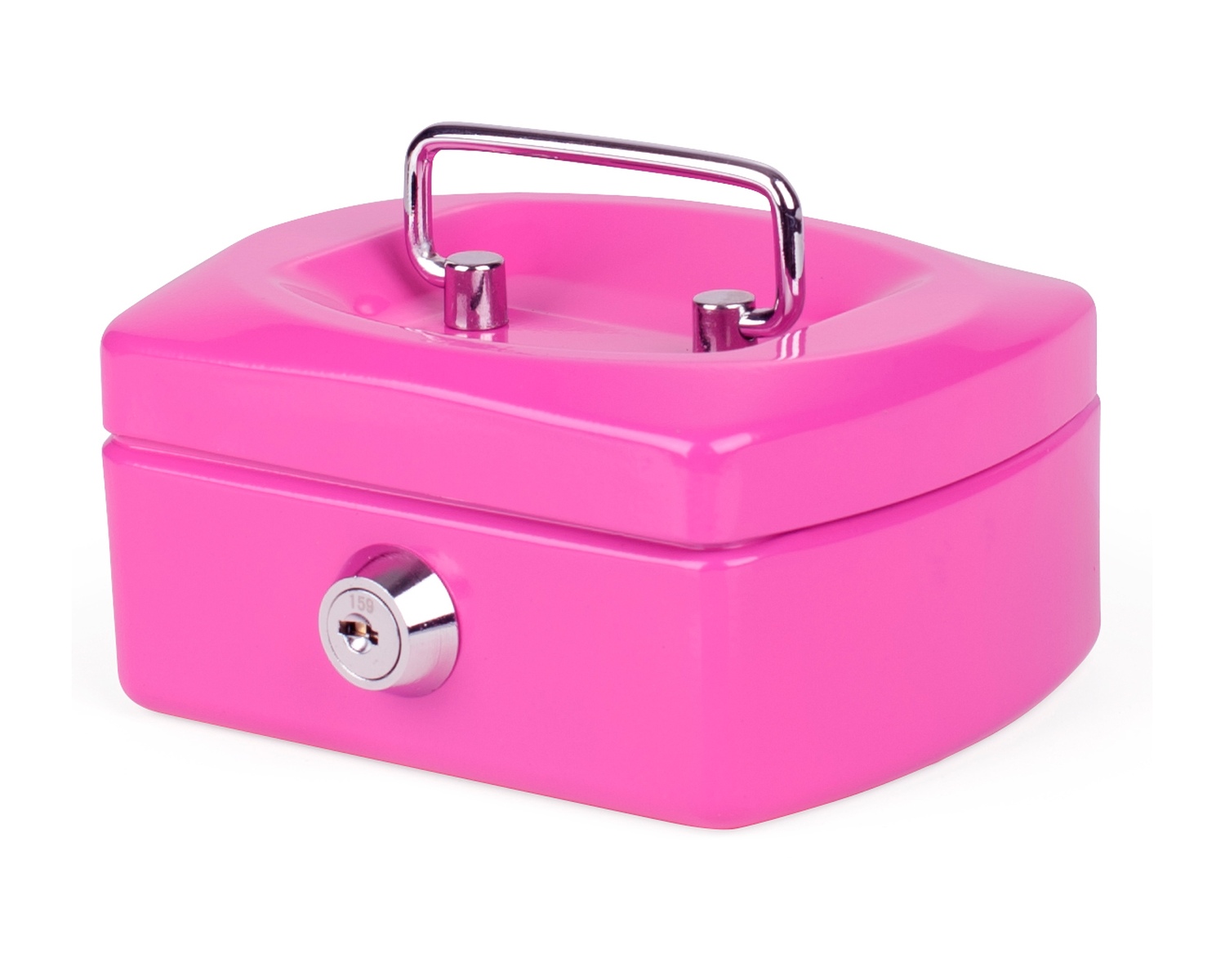 Geldkassette Spardose mit Sparschlitz mit entnehmbaren M�nzfach 125 mm, pink