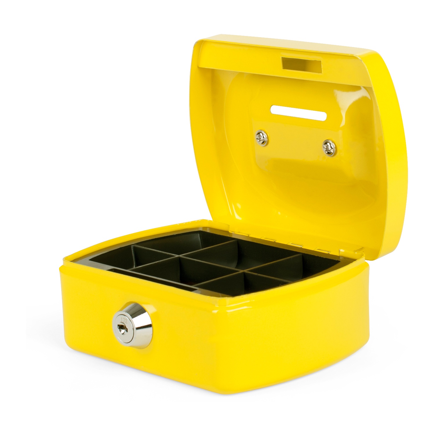 Geldkassette Spardose mit Sparschlitz mit entnehmbaren M�nzfach 125 mm, gelb