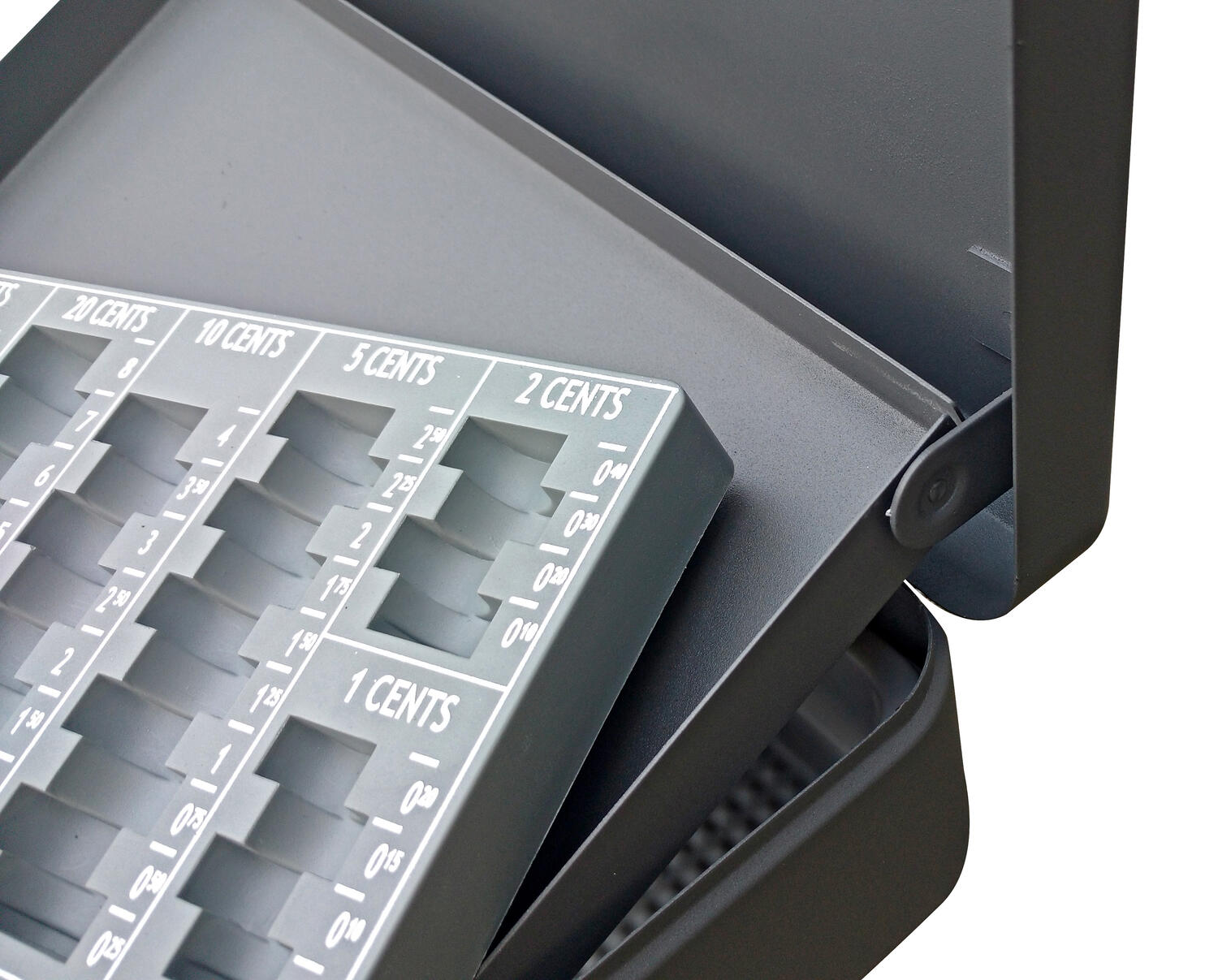 Geldkassette aus robustem Stahl  inkl. Euro M�nzbrett und Geldscheineinsatz