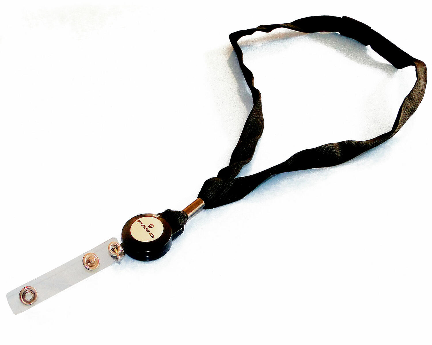 Ausweiskartenhalter Schl�sselband Textilband mit Jojo, schwarz, 35cm, 10 Stk.