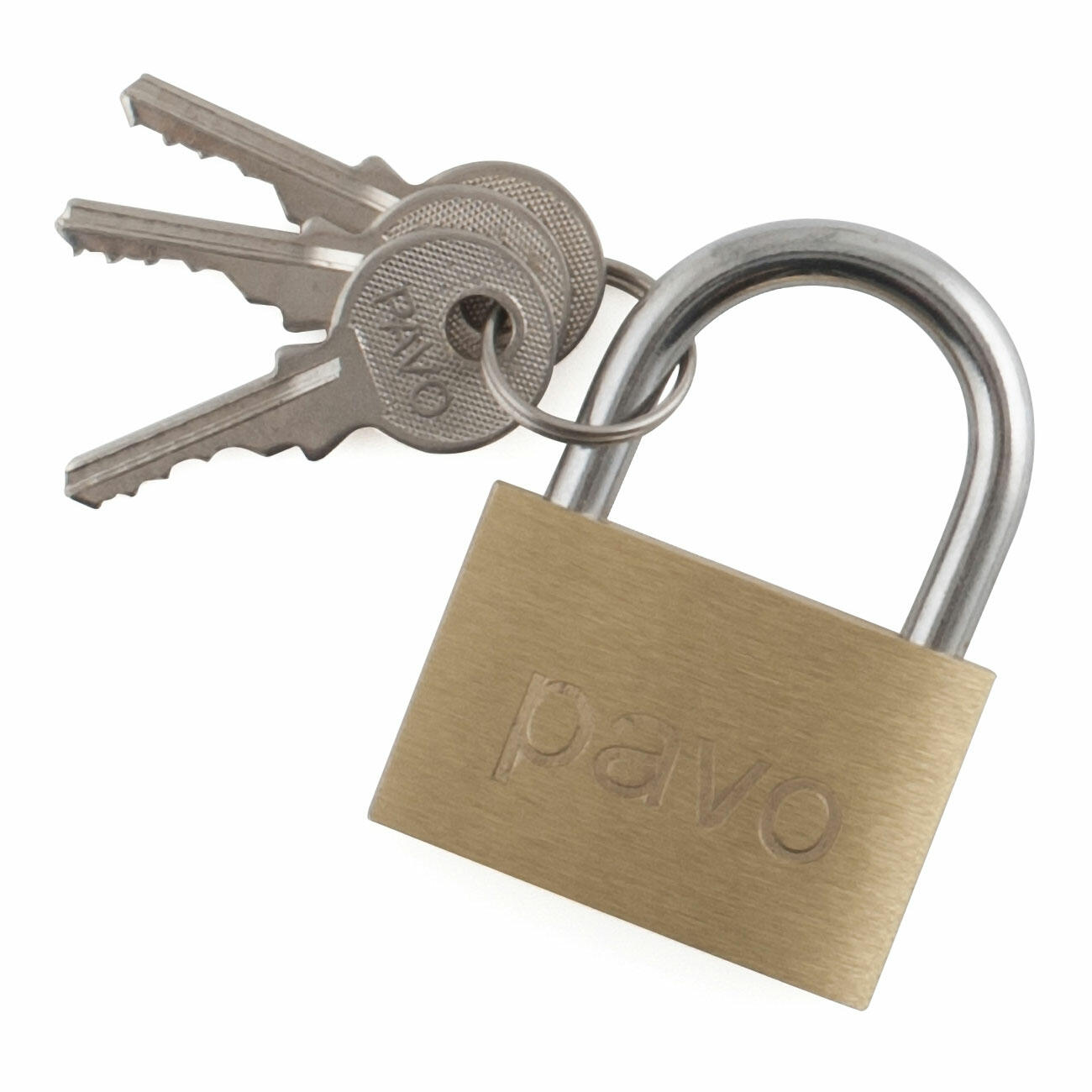 3 Schl�ssel Schl�sselschloss, Gep�ckschloss, Vorh�ngeschloss 40mm aus Messing