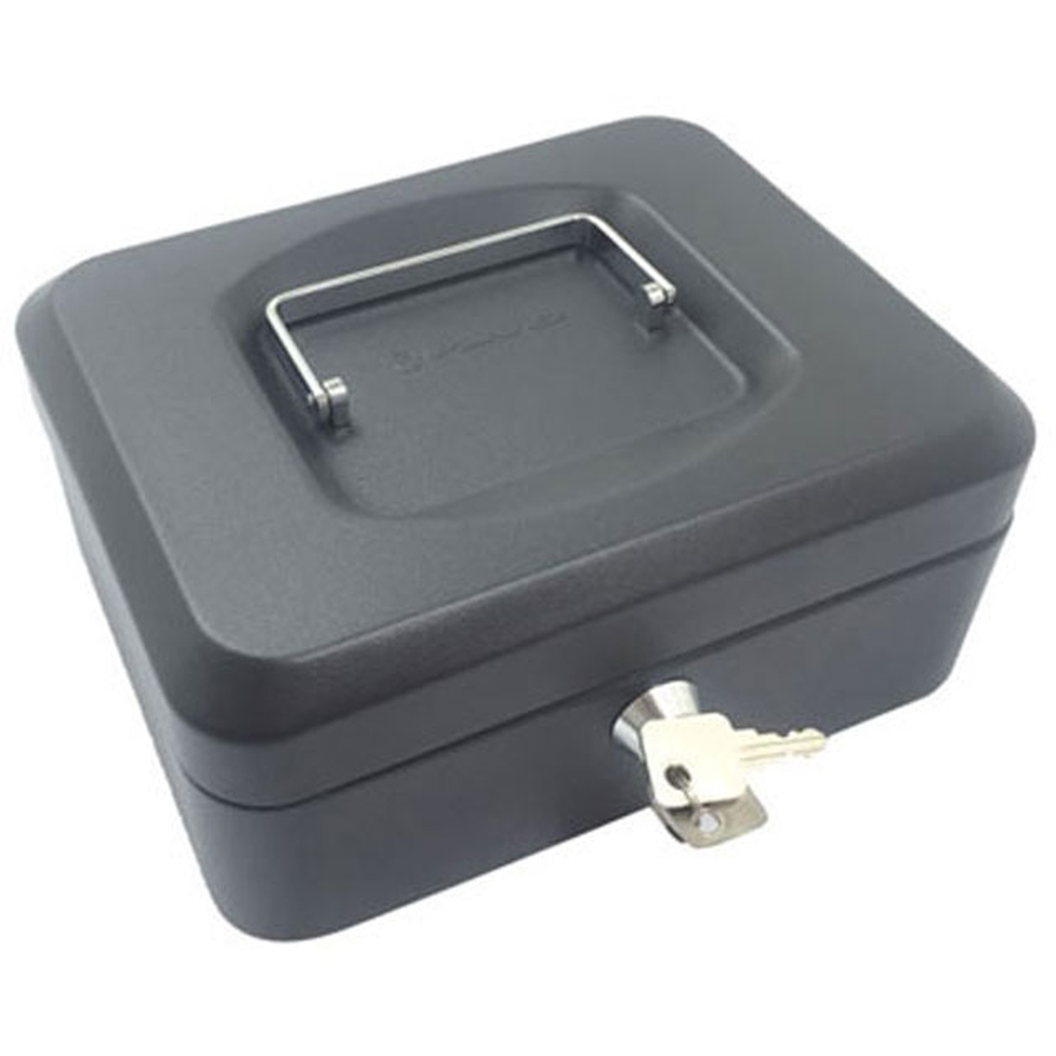 Geldkassette aus robustem Stahl mit herausnehmbaren M�nzf�chern 200 mm, schwarz