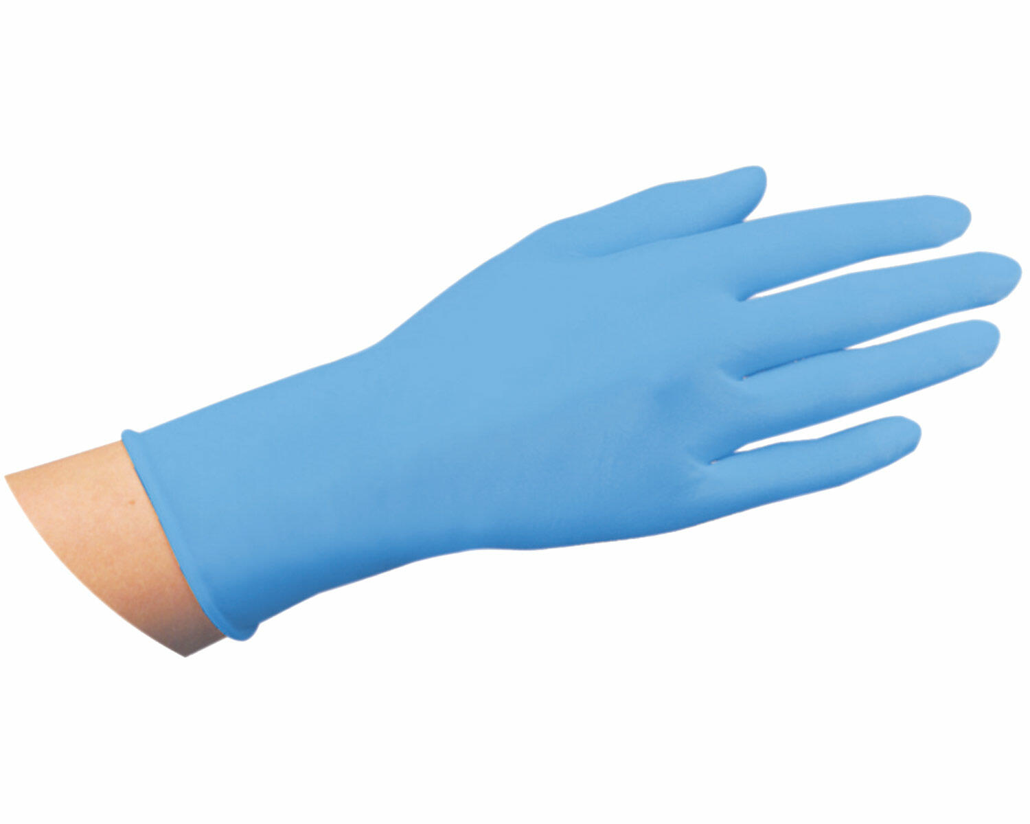 Latex Einweghandschuhe blau mit Gripstruktur puderfrei Gre S, 100 Stk.