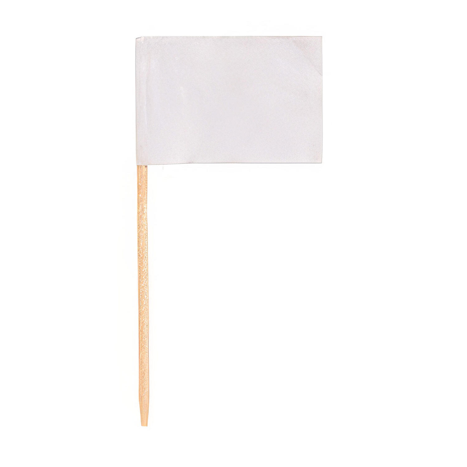 Flaggenpicker Fahnenpicker Deko-Picker zum selbst beschriften, wei�,  500 Stk.