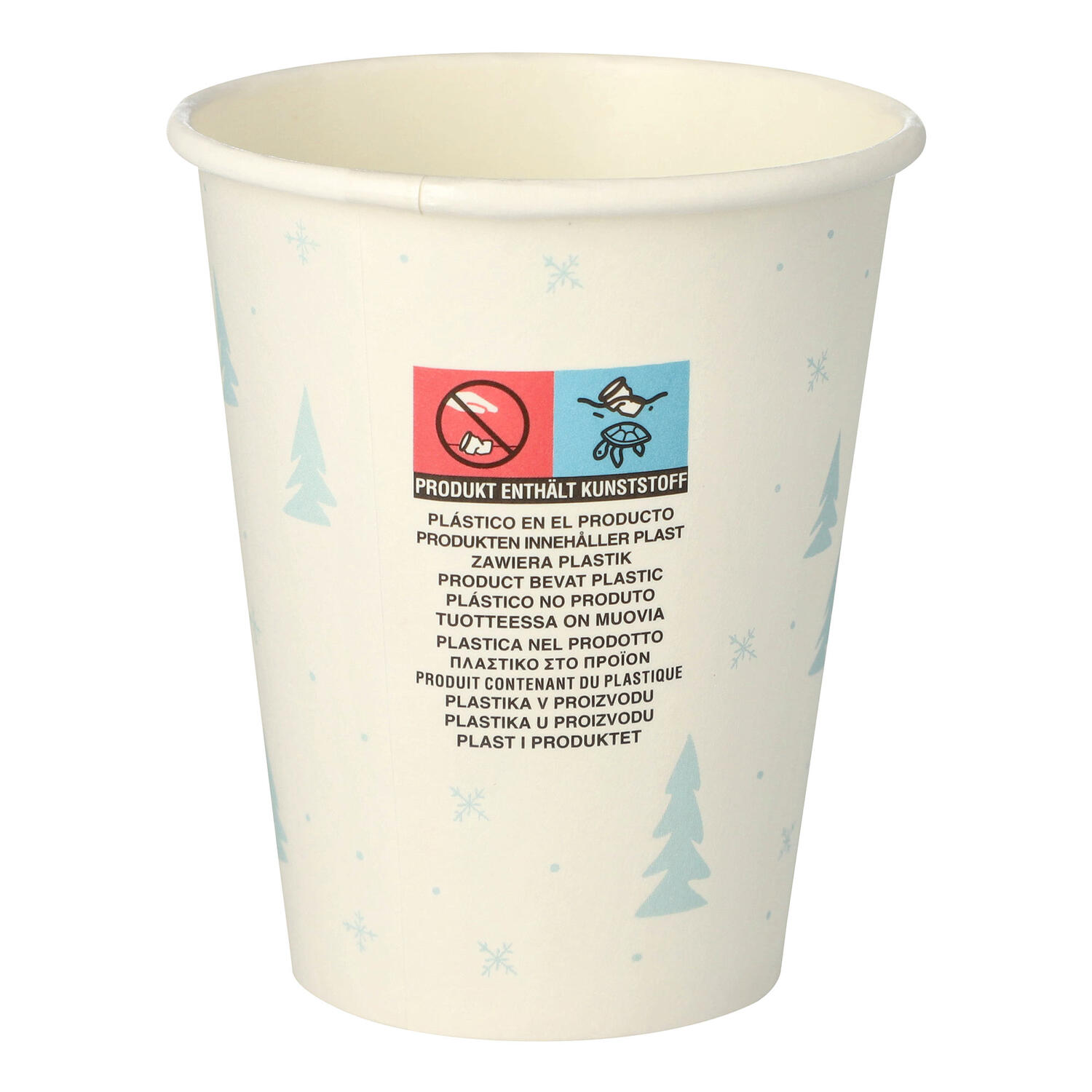 Heigetrnkebecher Pappbecher Hello Winter & Schneemann-Bau 200ml, 50 Stk.