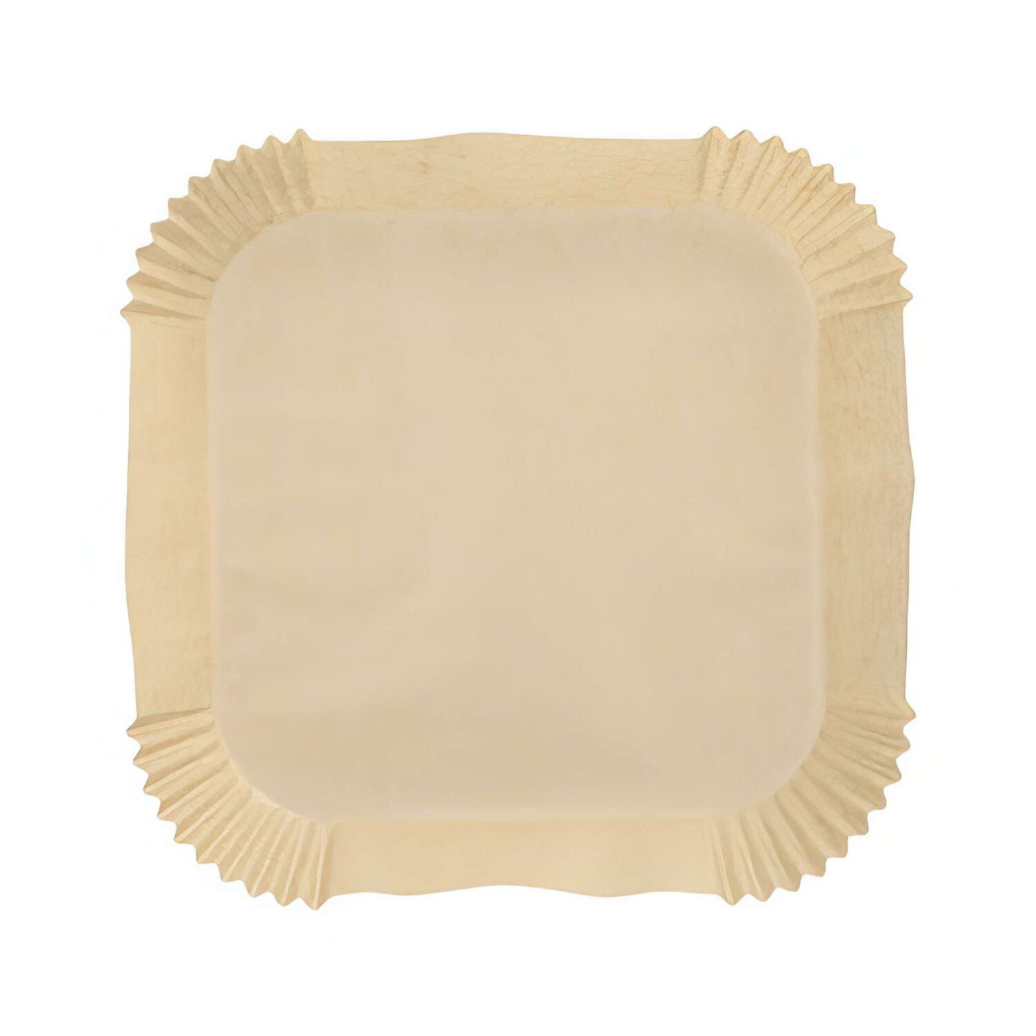 Backpapierzuschnitte f�r Hei�luftfritteusen Mikrowelle Backofen 20 x 20 x 4,5cm braun, 100 Stk.