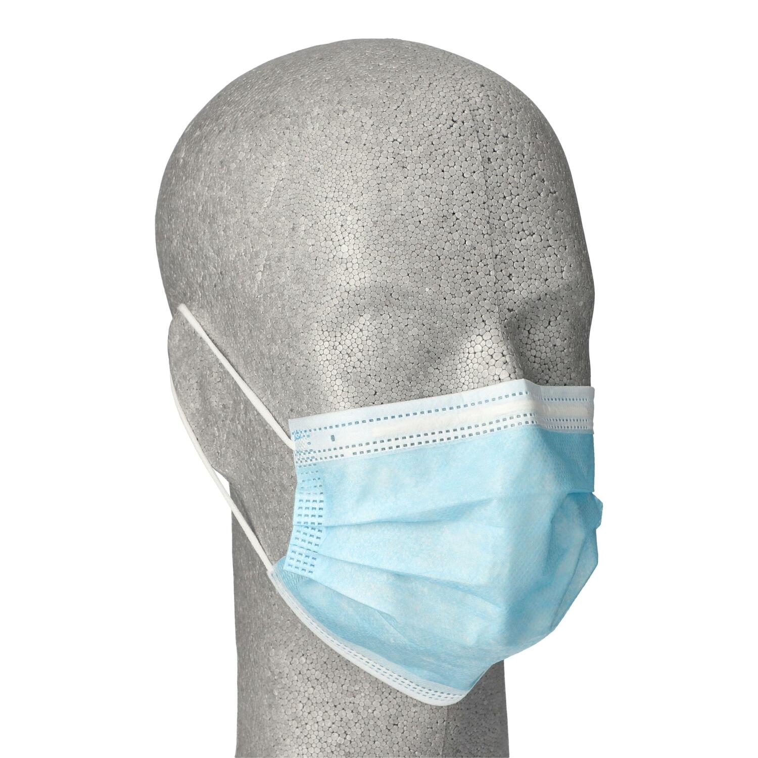 Mundschutzmasken OP- medizinische Gesichtsmasken 3-lagig EN 14683 blau 50 Stk.