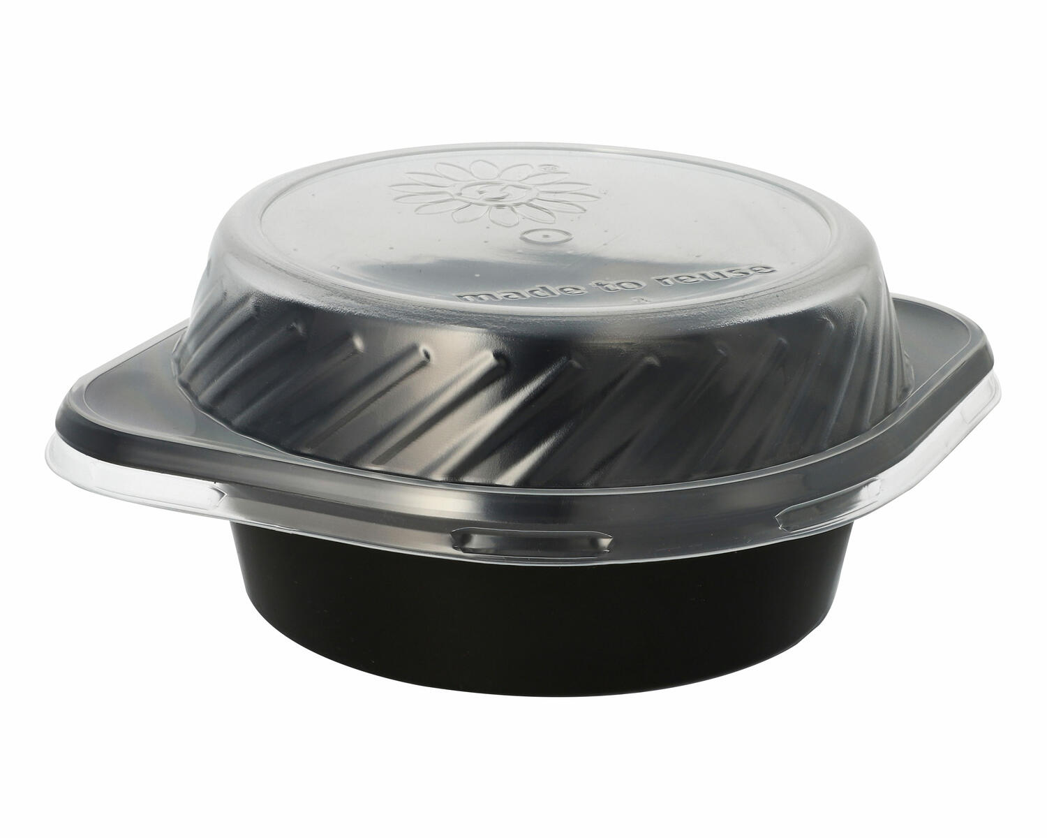 Mehrweg Suppenschalen Suppenterrinen 500ml inkl. Deckel �15,6cm schwarz, 12 Stk.