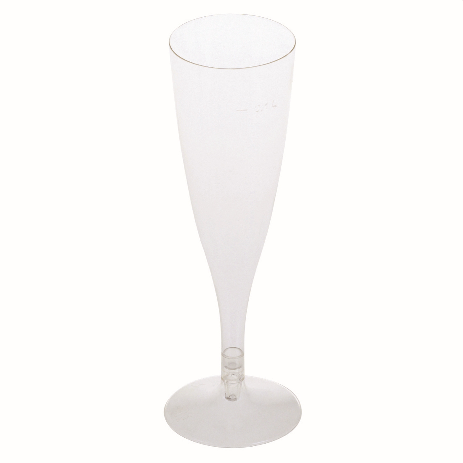 BIO Sektglas klar 2-teilig 100 ml 5,3x15+3 cm aus Biokunststoff (PLA) 27 Stk.