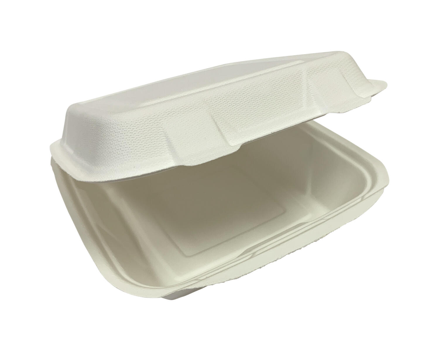 Men�boxen ToGo 238x234x76mm 1-teilig aus Zuckerrohr nature wei�, 50 Stk.