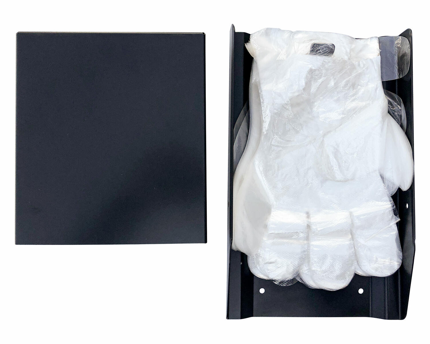 Handschuhspender aus Metall f�r Outdoor + Indoor f�r geblockte Einweghandschuhe