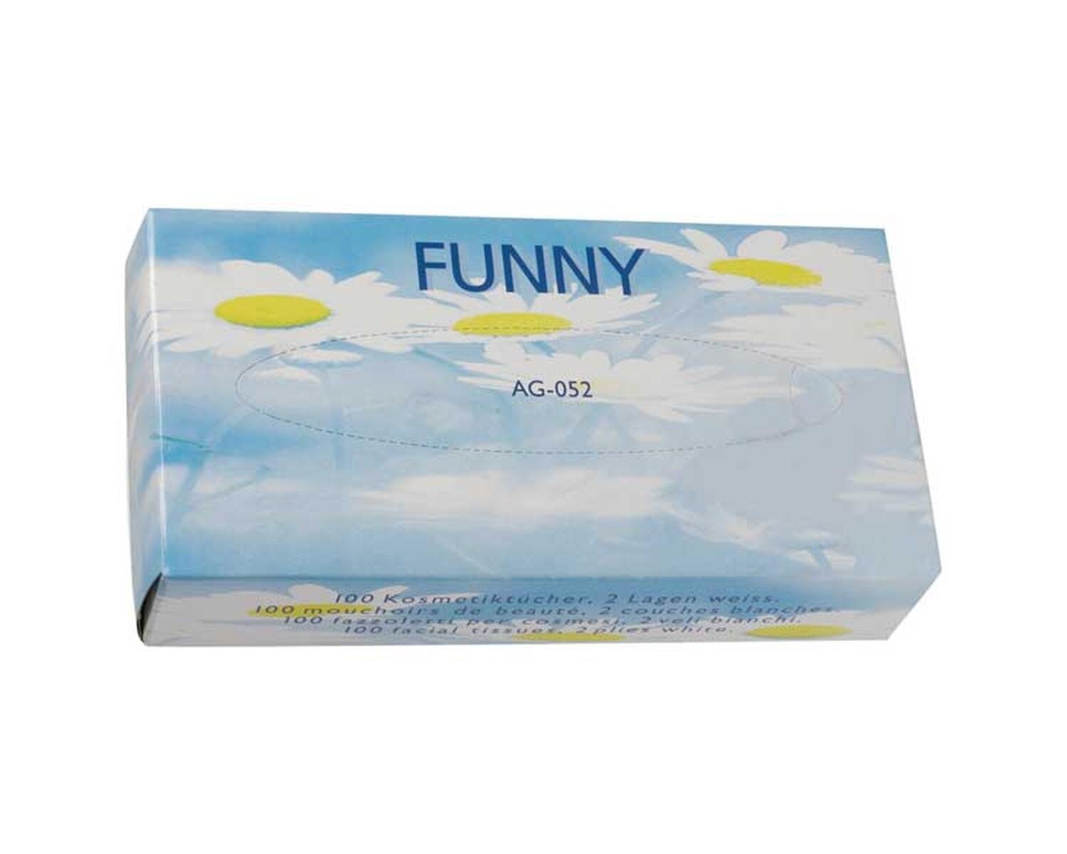 Kosmetikt�cher in Spenderbox, Zellstoff, 2-lagig, 100 Stk.