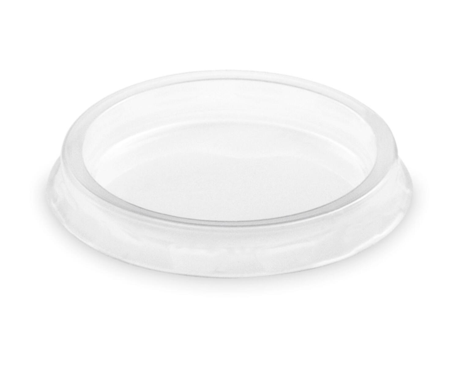 Kunststoffdeckel Transparent mit  70 mm fr Pappbecher Eisbecher, 50 Stk.