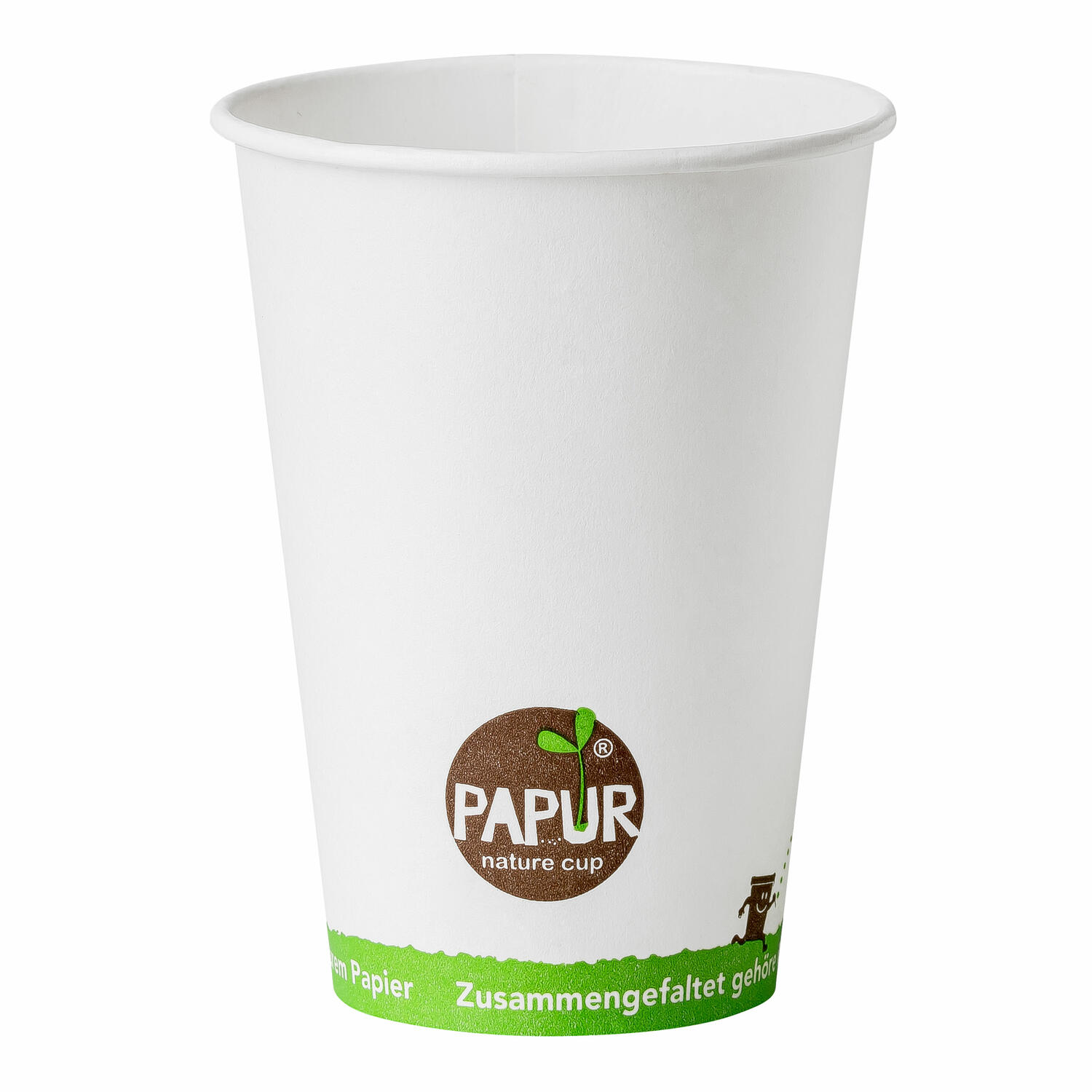 Bio Automatenbecher Kaffeebecher PAPUR ohne Kunststoff 70,3mm � 180 ml, 100 Stk.
