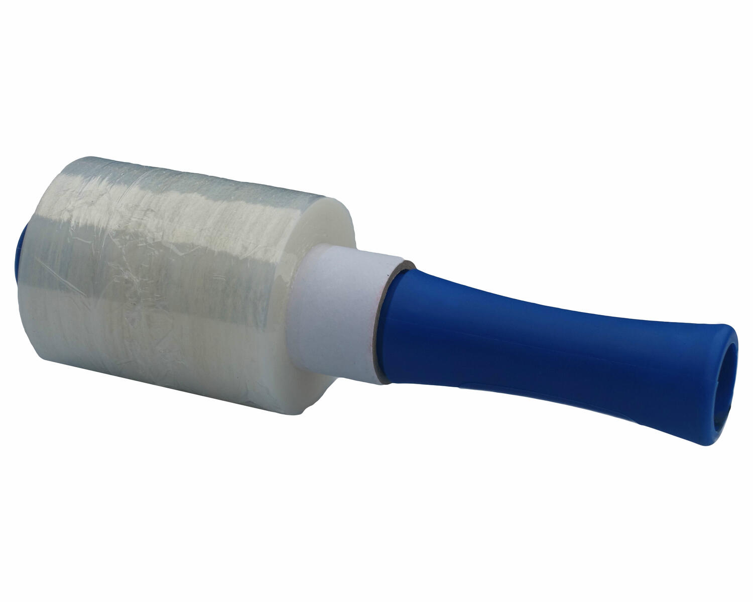 Abroller f�r Mini B�ndelstretchfolie Handstretchfolie mit �berstehender H�lse