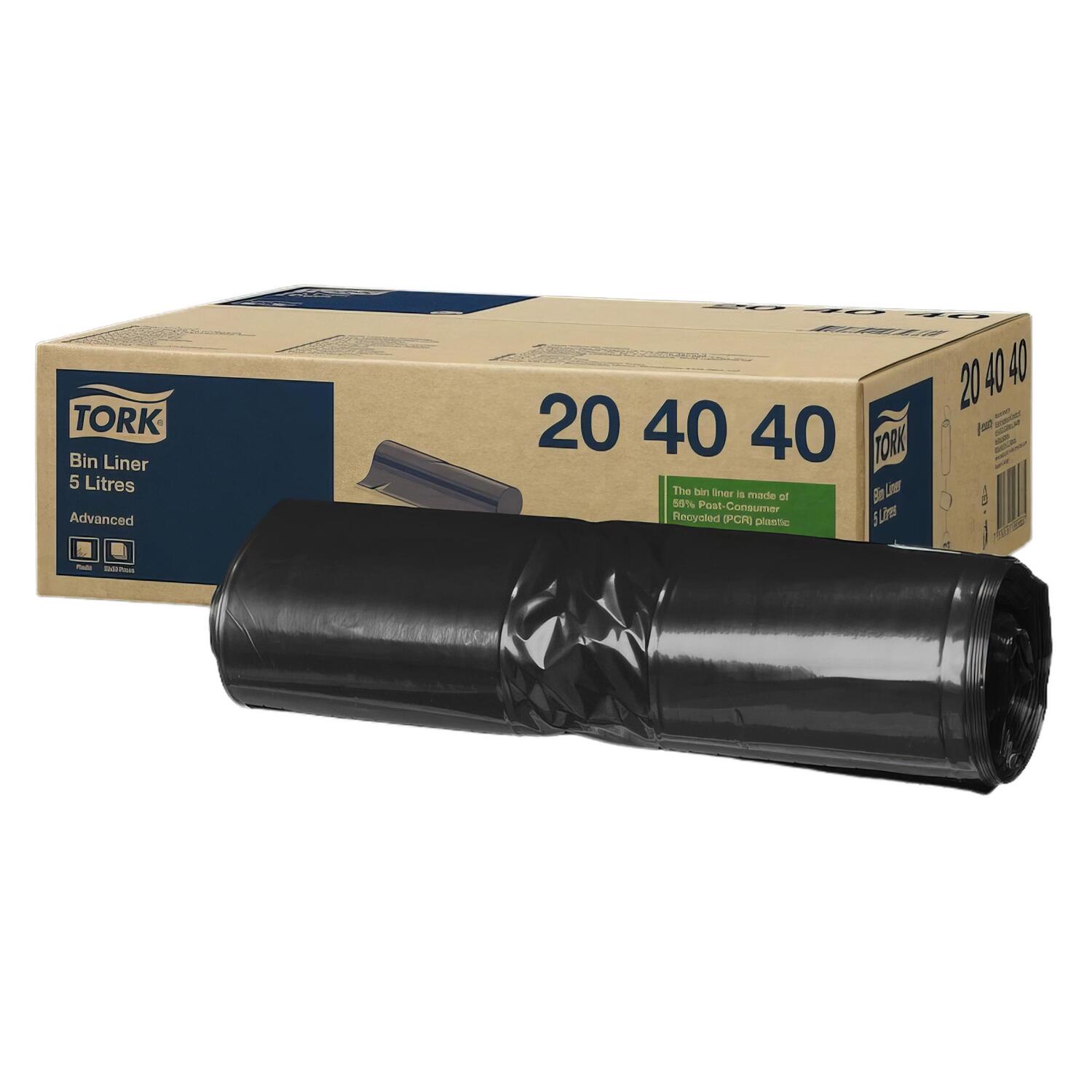 Tork Abfalls�cke M�lls�cke 5l schwarz 40x33cm, 20 Rollen je 50 St�ck