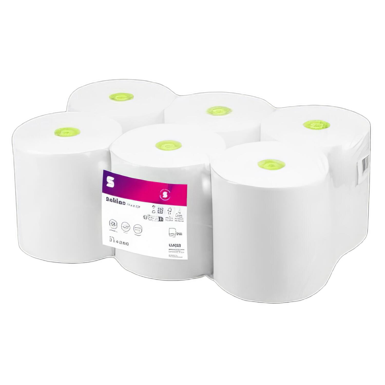 Satino Prestige Rollenhandtuch, System SYS1, 2-lagig, 20,5cm x 150m, 6 Rollen � 600 Abrisse, wei�