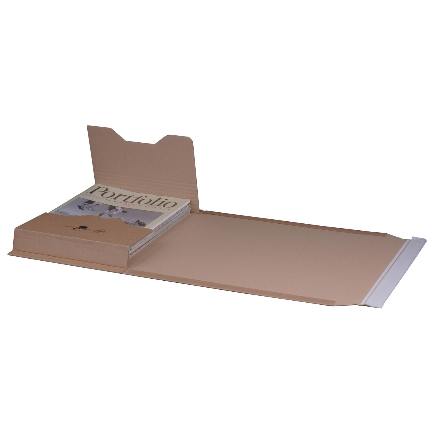 Universalverpackung 378x295mm bis 80mm H�he Selbstklebeverschluss Aufrei�faden B4 braun