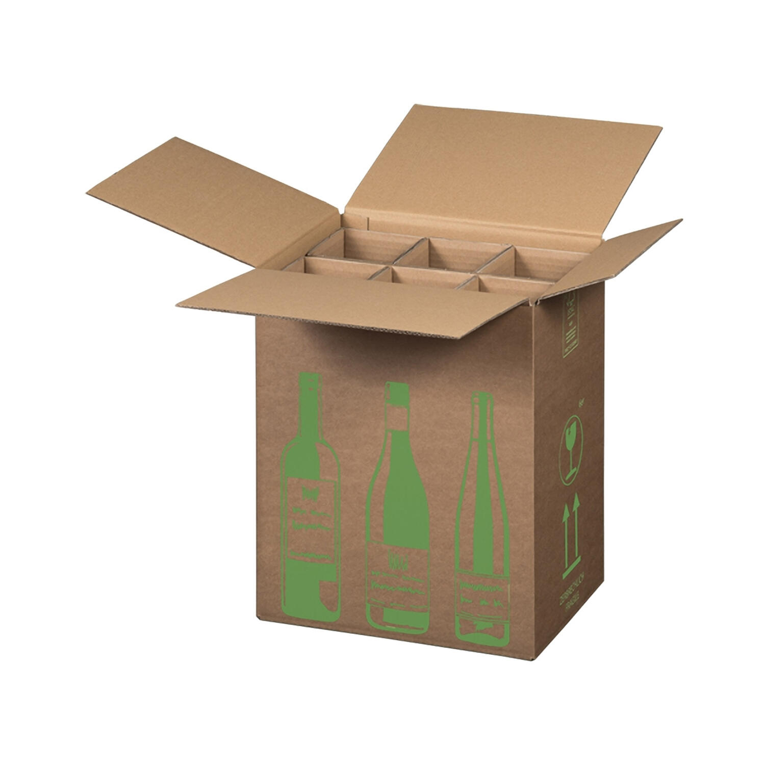 Weinversandkarton ECO f�r  6 Weinflaschen mit DHL Zertifizierung
