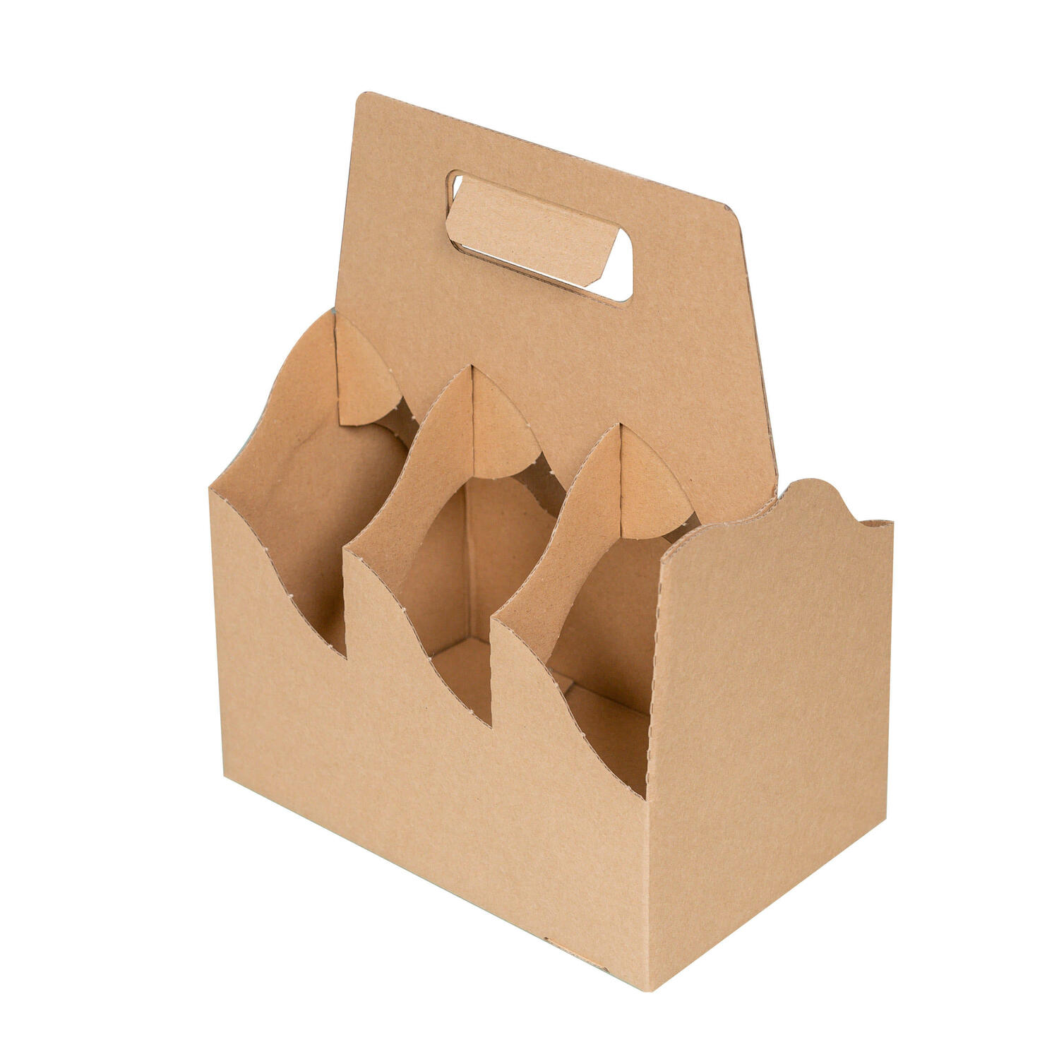 Biertr�ger f�r 6 Flaschen Bier 0,33L oder 0,5L Flaschentr�ger Biertragerl braun