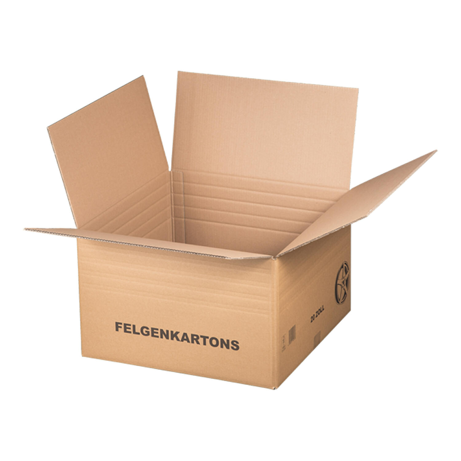 Felgenkarton f�r 20 Zoll - 550x550x(192)-340mm mit variabler H�he 2-wellig