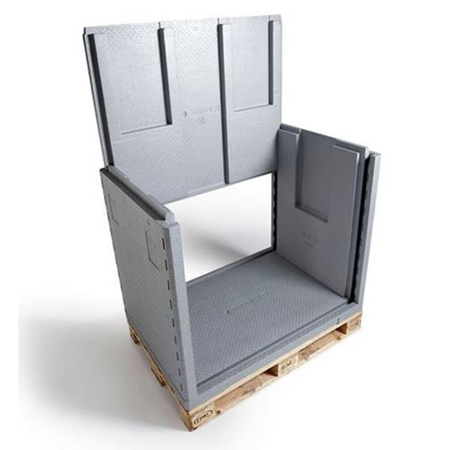 Palettenshipper Isolierboxen aus NEOPOR� mit 8 K�hlakkus, 575L