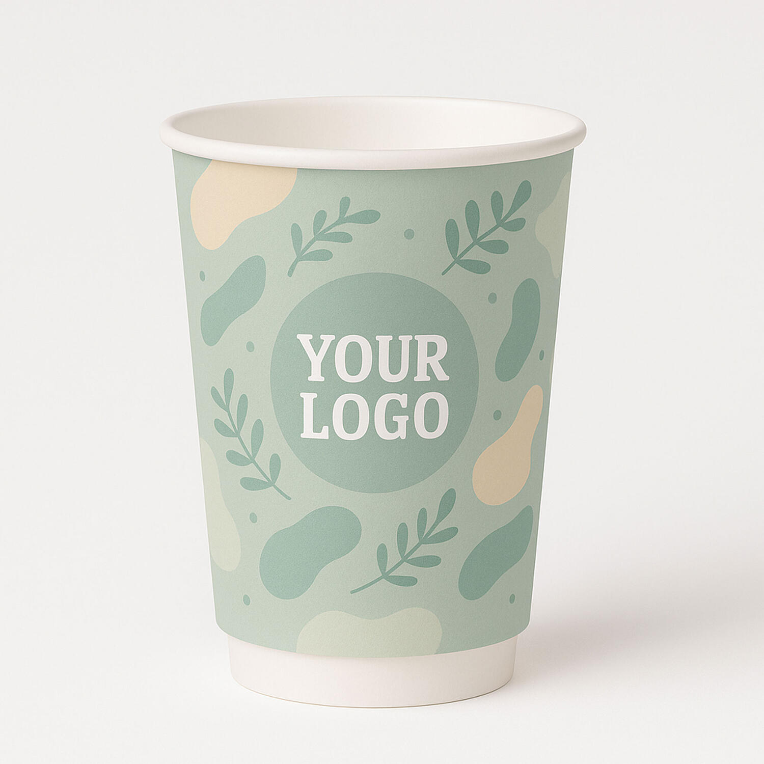 Personalisierbare Doppelwandbecher fr Hei- und Kaltgetrnkebecher wei 300 ml, 500 Stk.