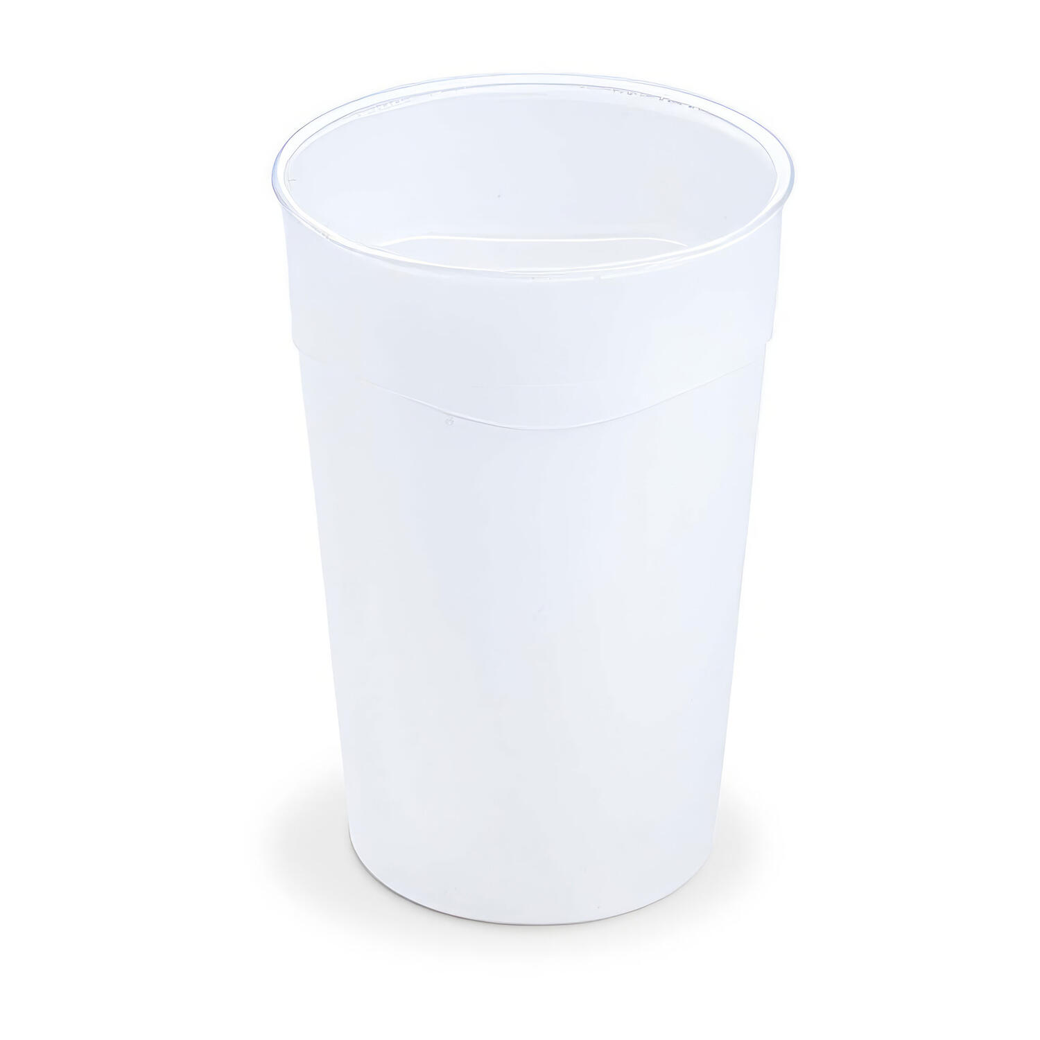 Mehrwegbecher Hei�getr�nkebecher transparent milchig transluzent Eichstrich 300ml � 80mm, 10 Stk.