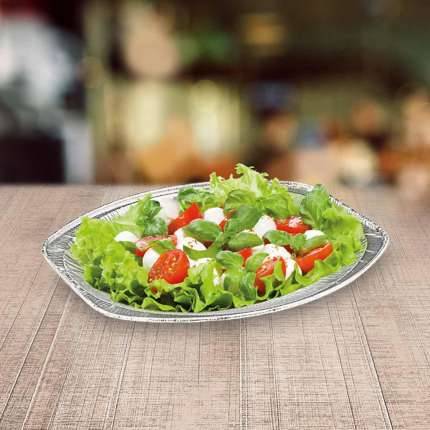 Alu-Catering-Platten Aluminium-Partyplatten Servierplatten 43 x 29 cmm, 10 Stk.