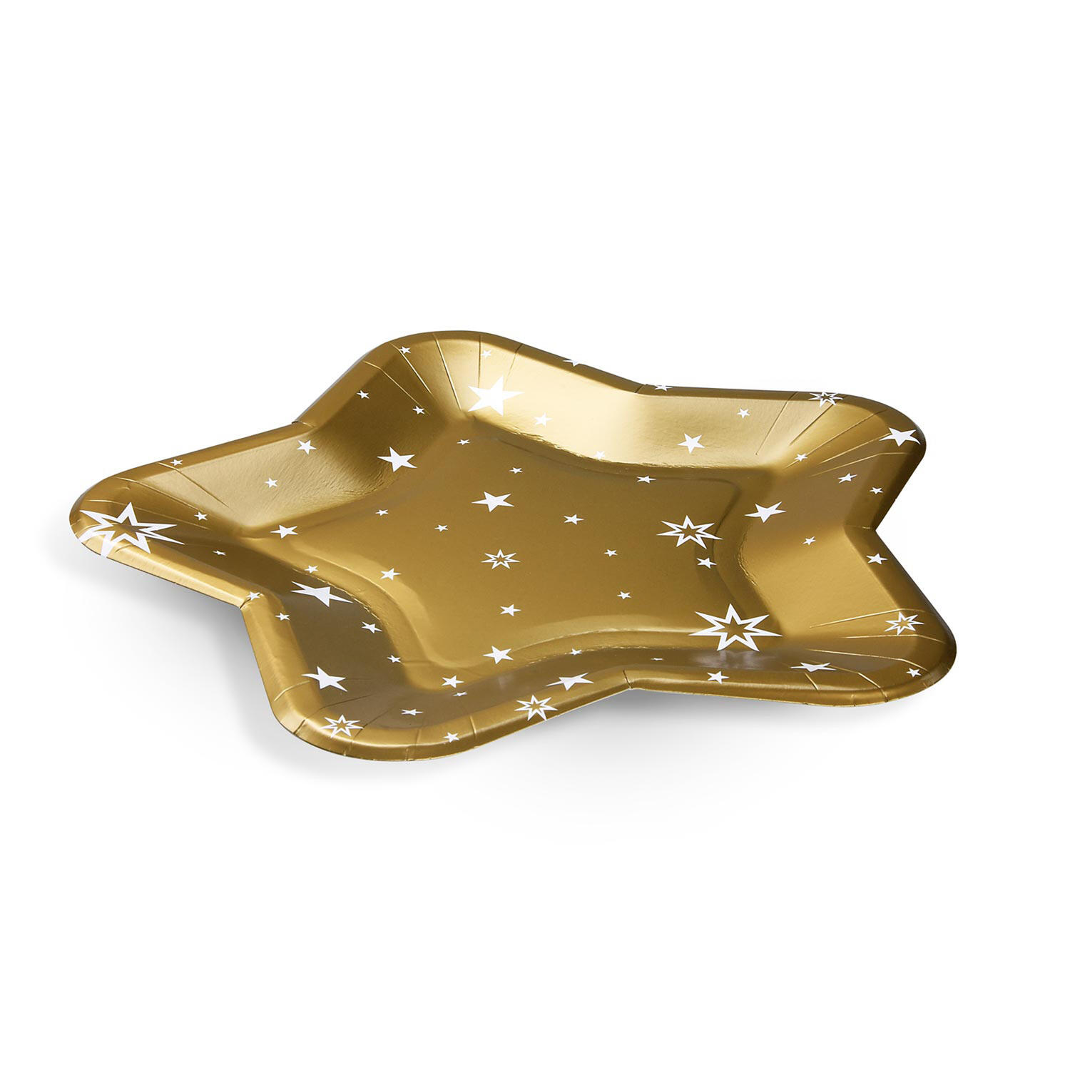 Pappteller FSC Mix Sternform gold/wei� �25cm 6 Stk.
