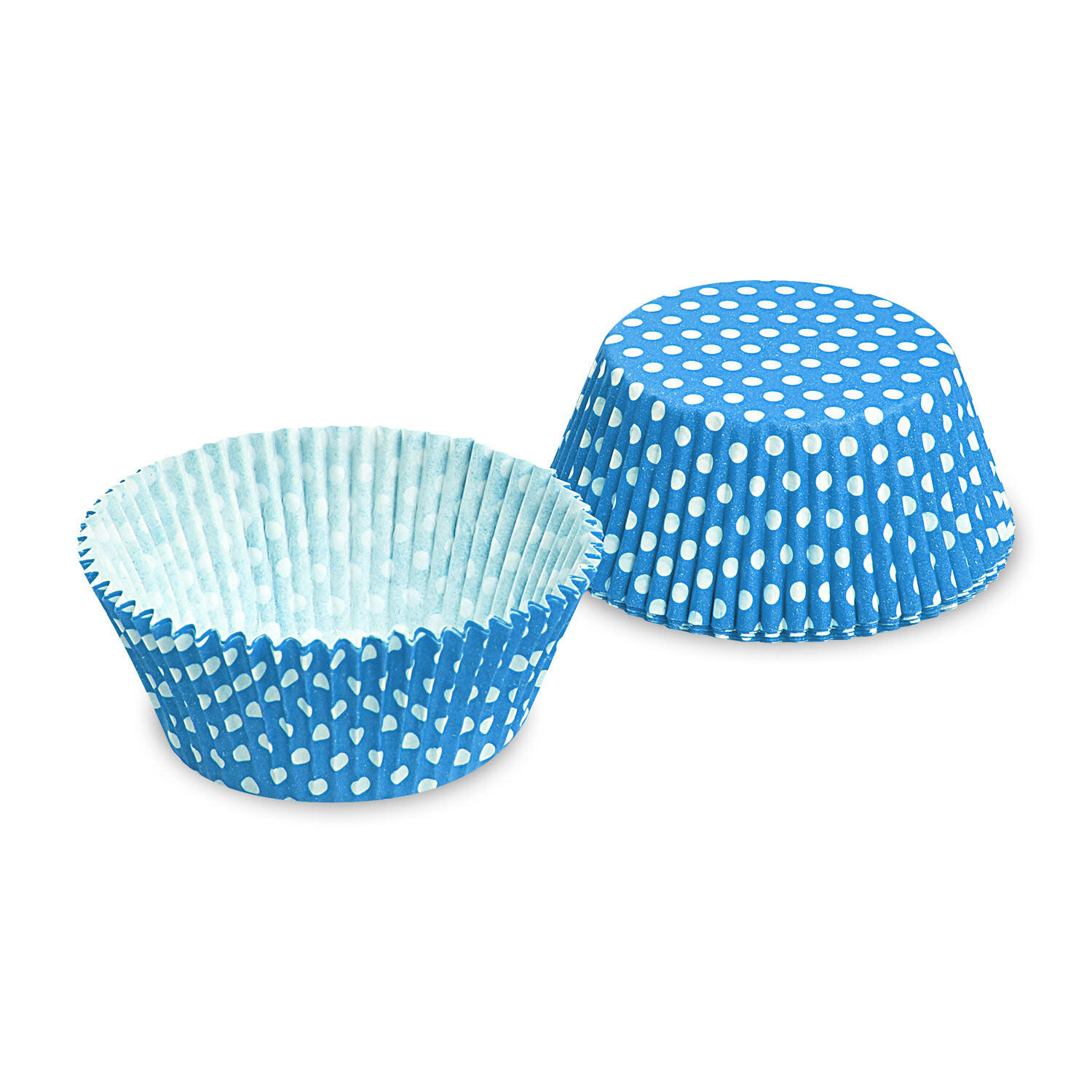 Muffinkapseln Geb�ckkapseln Blau mit wei�en Punkten � 50 x 30 mm, 40 Stk.