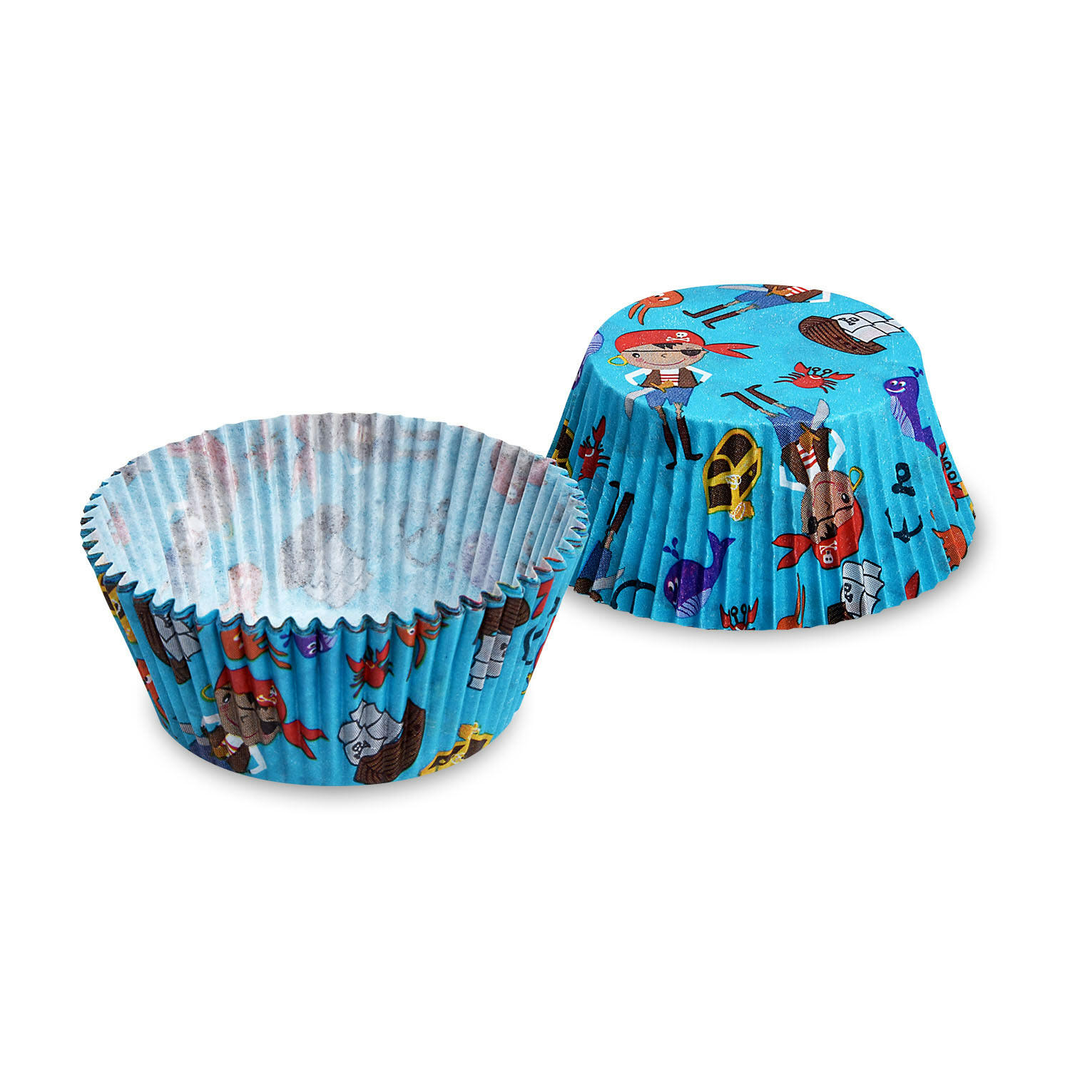 Muffinkapseln Geb�ckkapseln Pirat blau � 50 x 30 mm, 40 Stk.