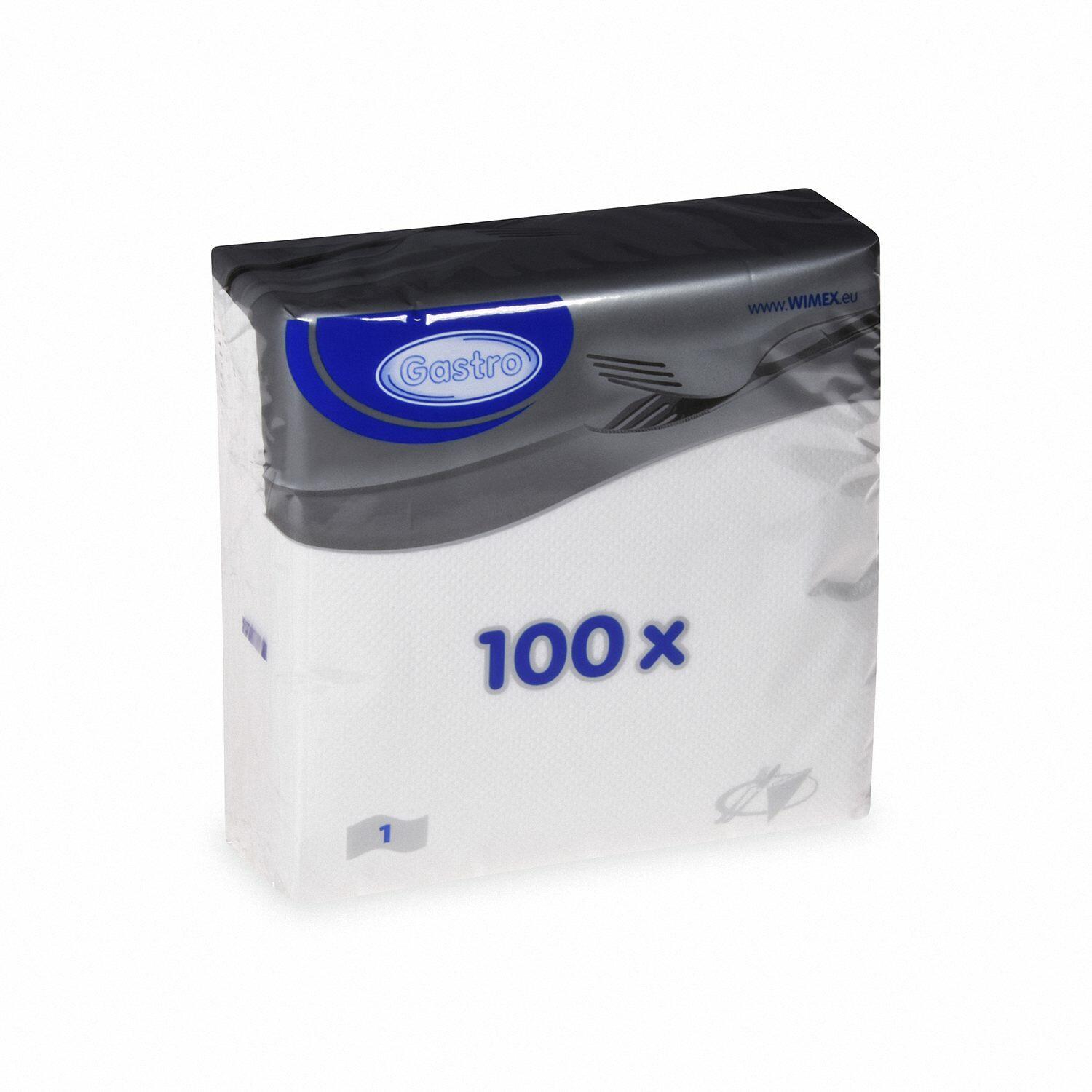 Servietten Pr�geservietten 1-lagig, 30 x 30 cm, wei�, gute Qualit�t, 100 Stk.