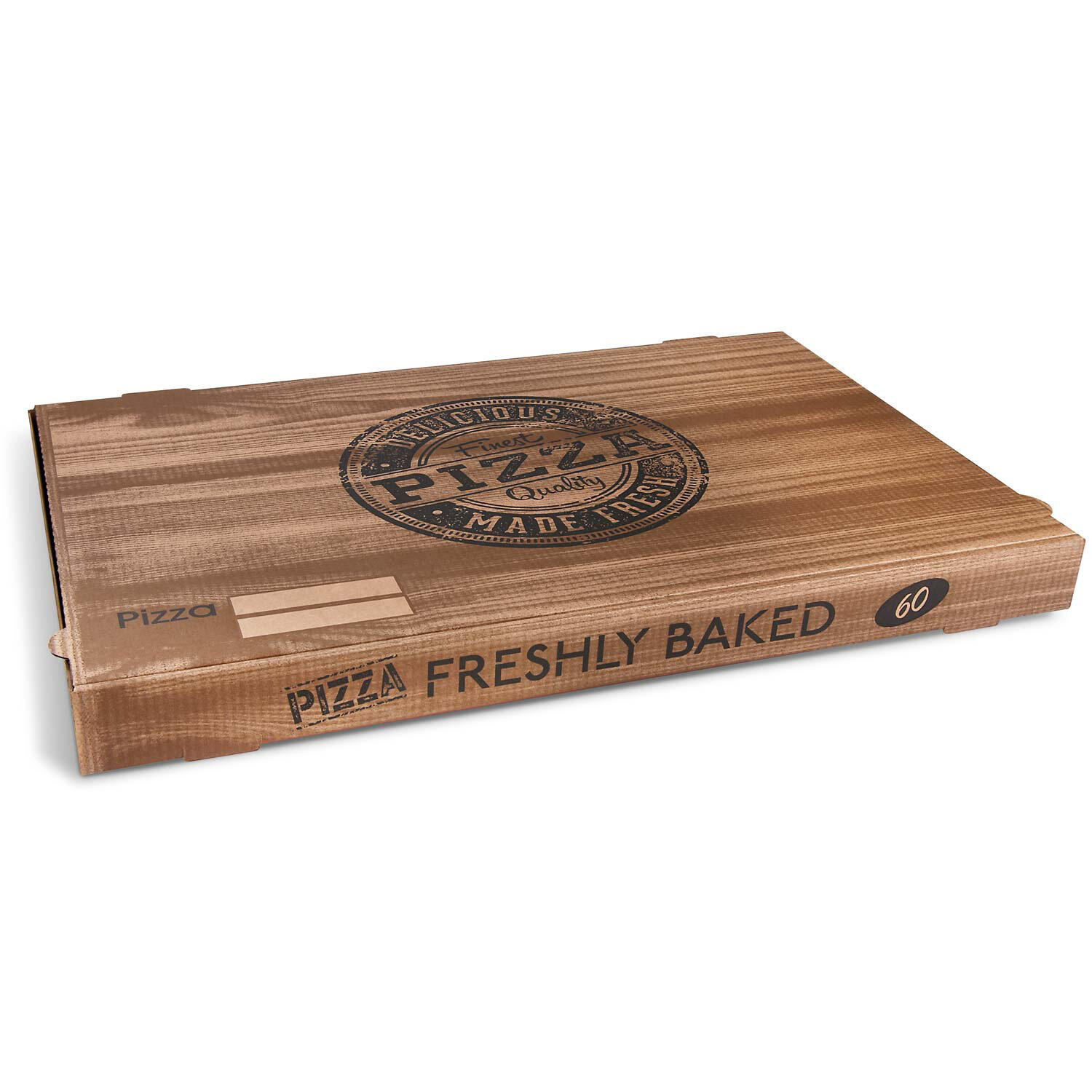 Pizzakarton aus Mikrowellpappe mit neutralem Motiv, 60 x 40 x 5 cm, 50 Stk.