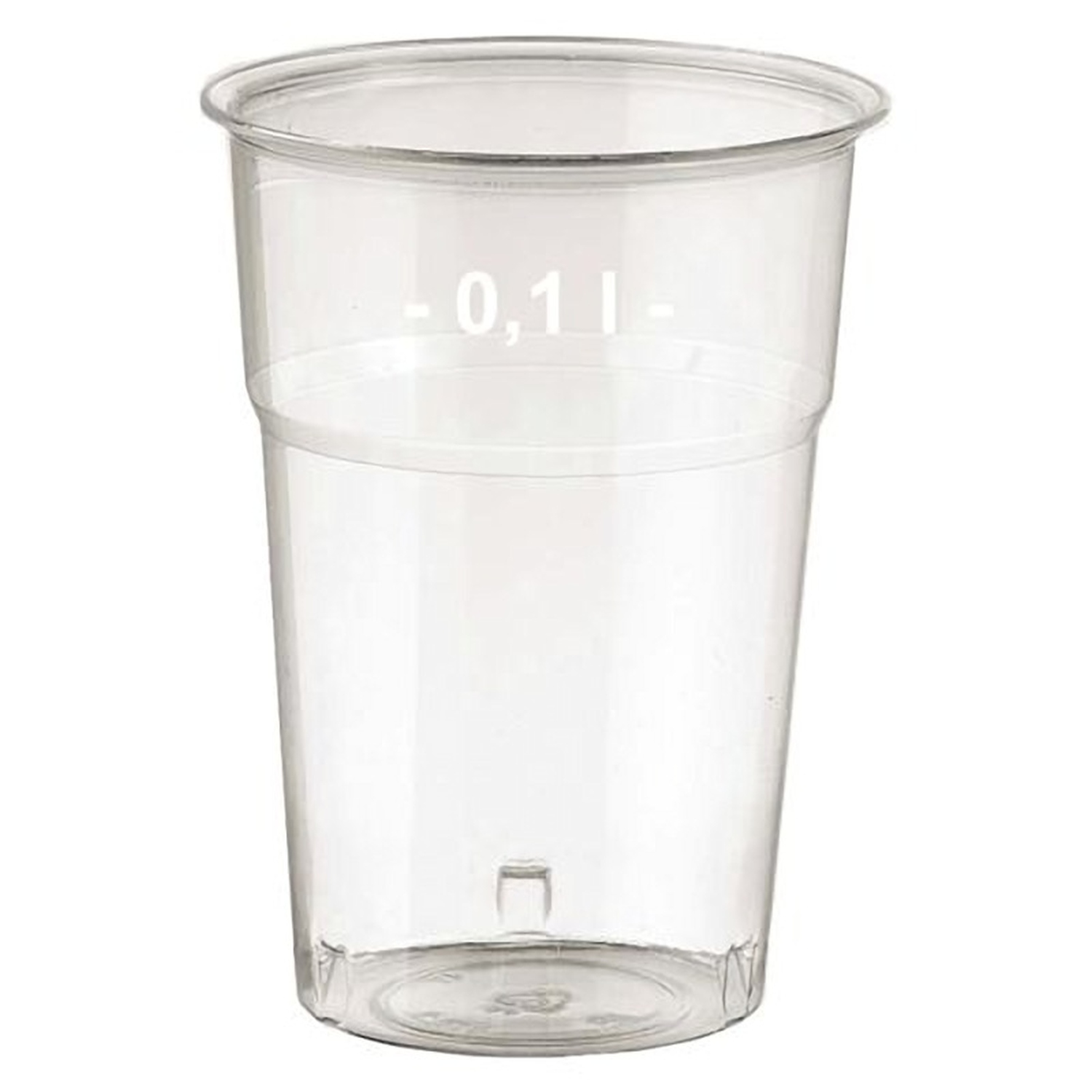 Brillant klare Trinkgl�ser 100ml mit F�llstrich, � 57 mm, 50 Stk.