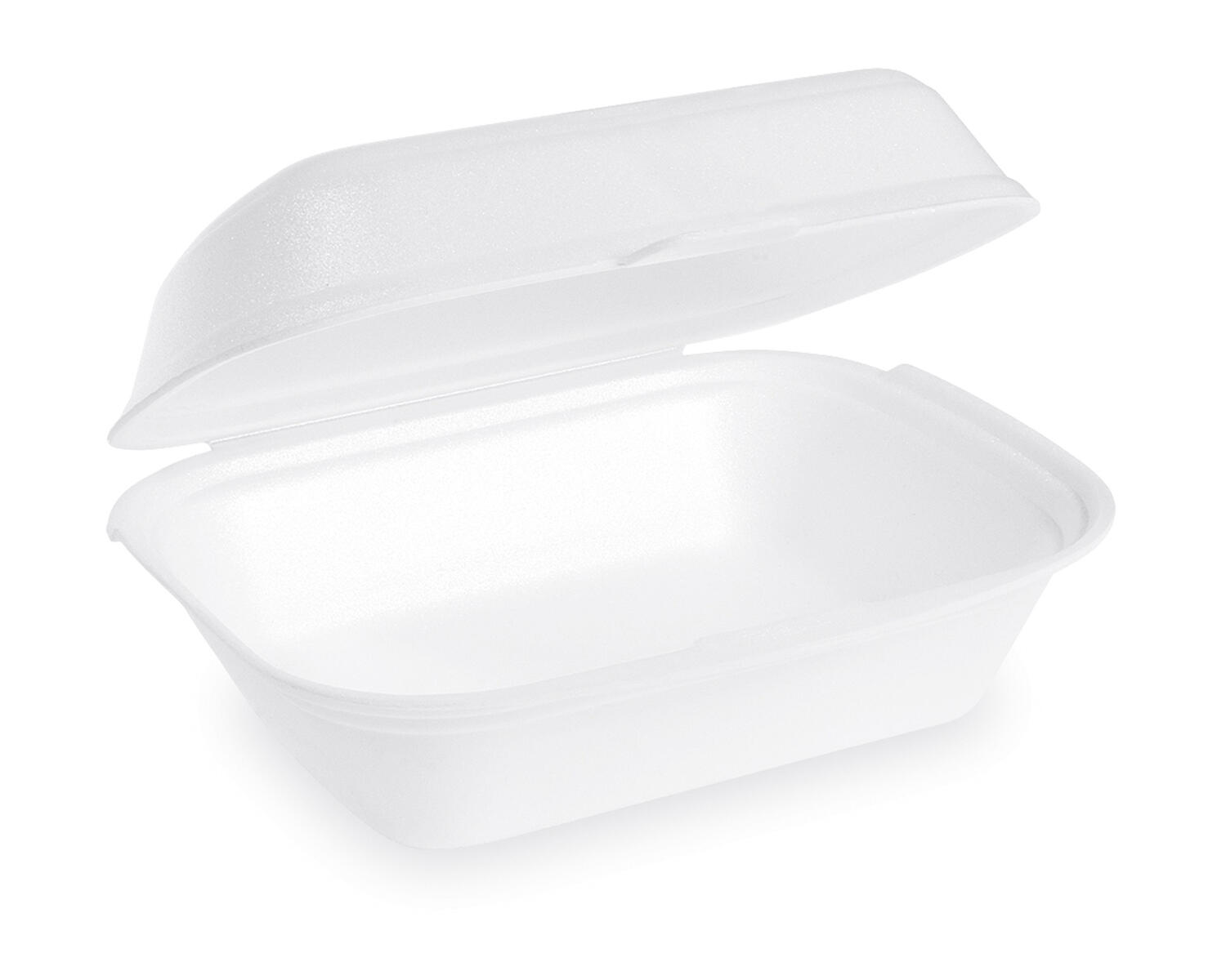 Men�boxen Lunch-Boxen wei� 185x133x75 mm gesch�umt, einteilig, 125 Stk.