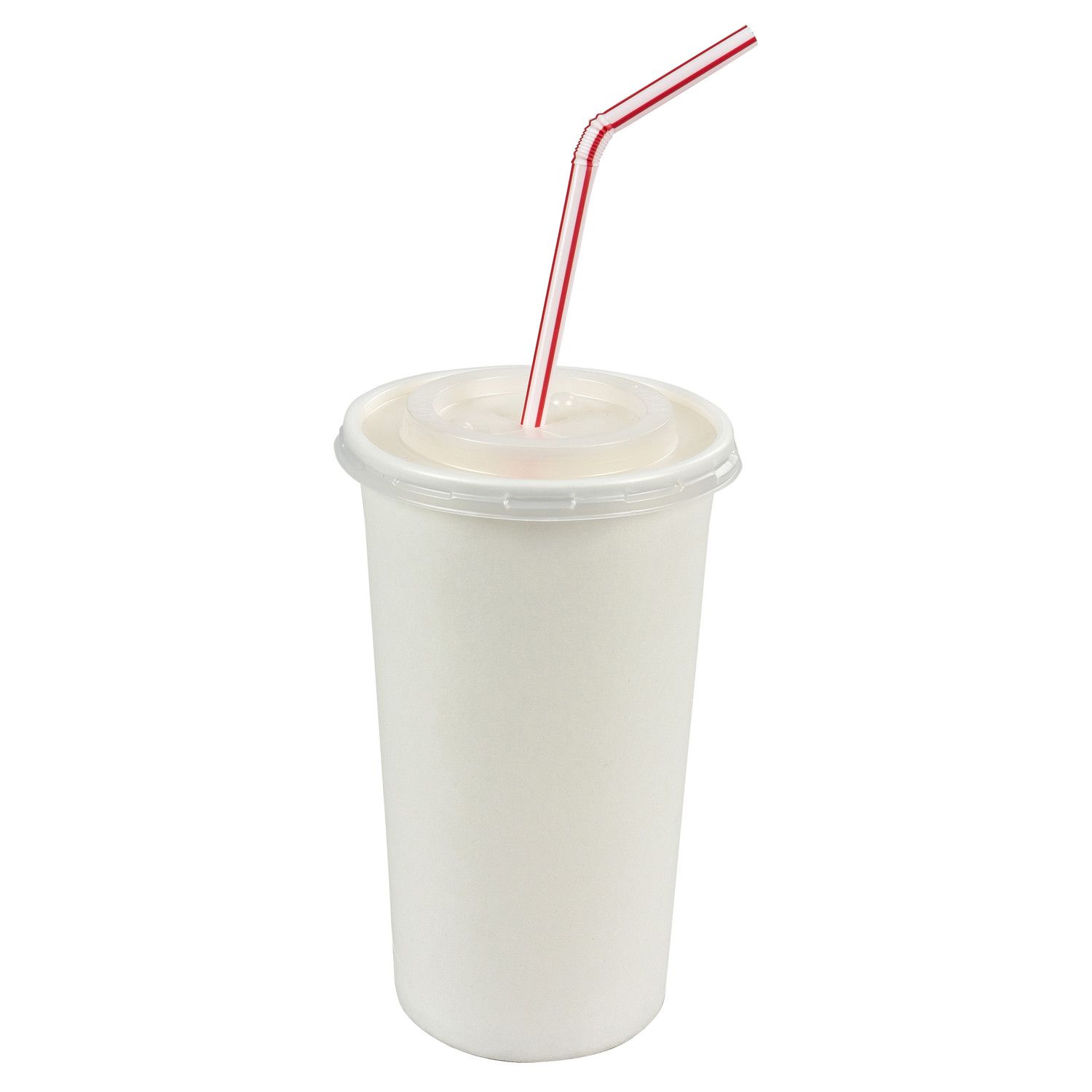 Pappbecher Getr�nkebecher wei� 400 510ml inkl. Deckel mit Kreuzschlitz 100 Stk.