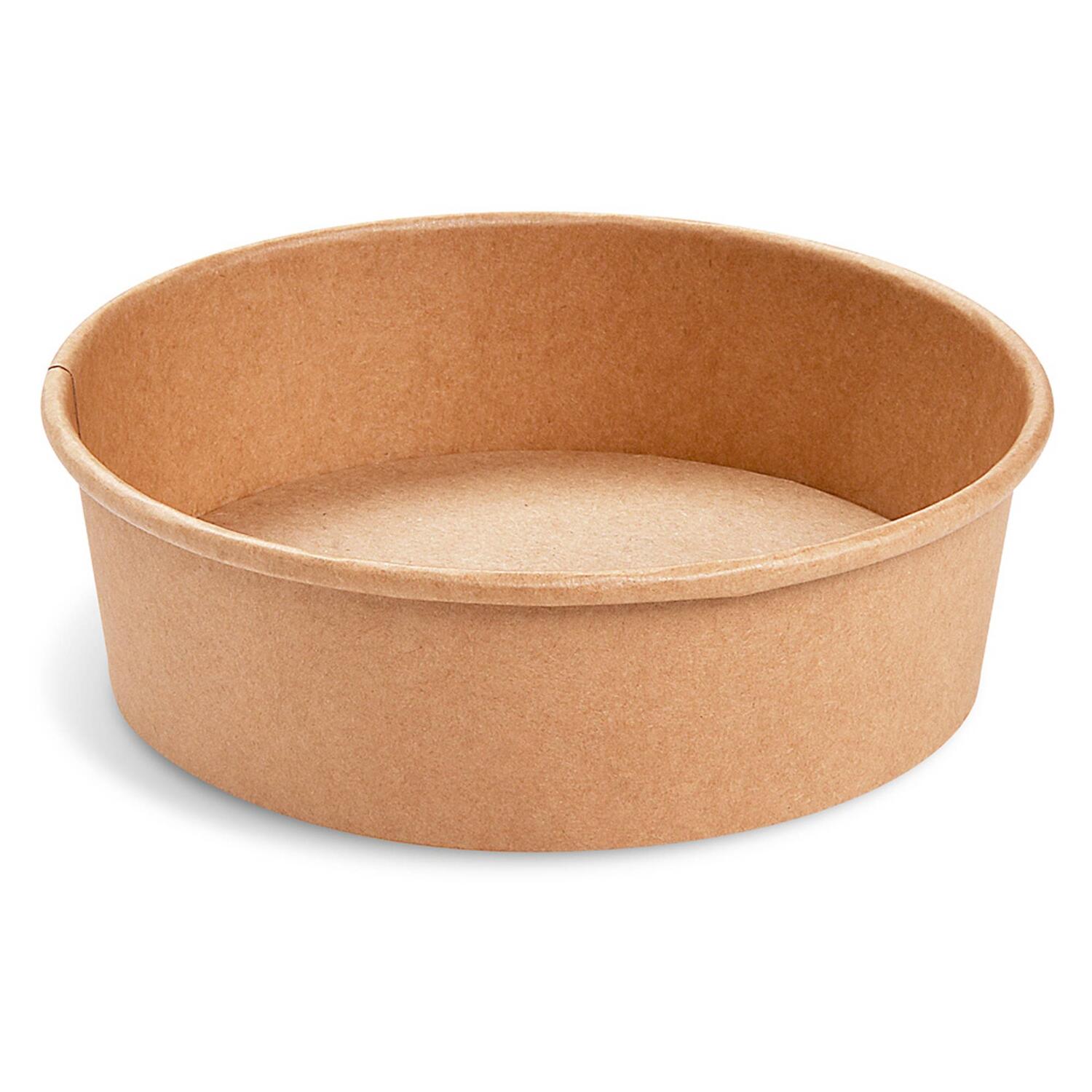 Salatschalen Feinkostschalen braun aus Pappe mit PE beschichtet 500ml �150mm, 50 Stk.