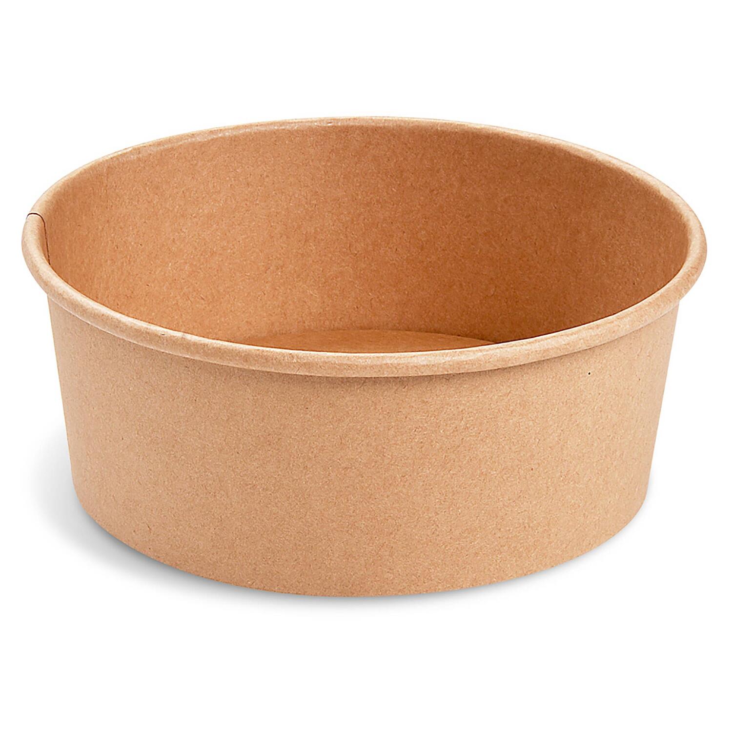 Salatschalen Feinkostschalen braun aus Pappe mit PE beschichtet 750ml �150mm, 50 Stk.