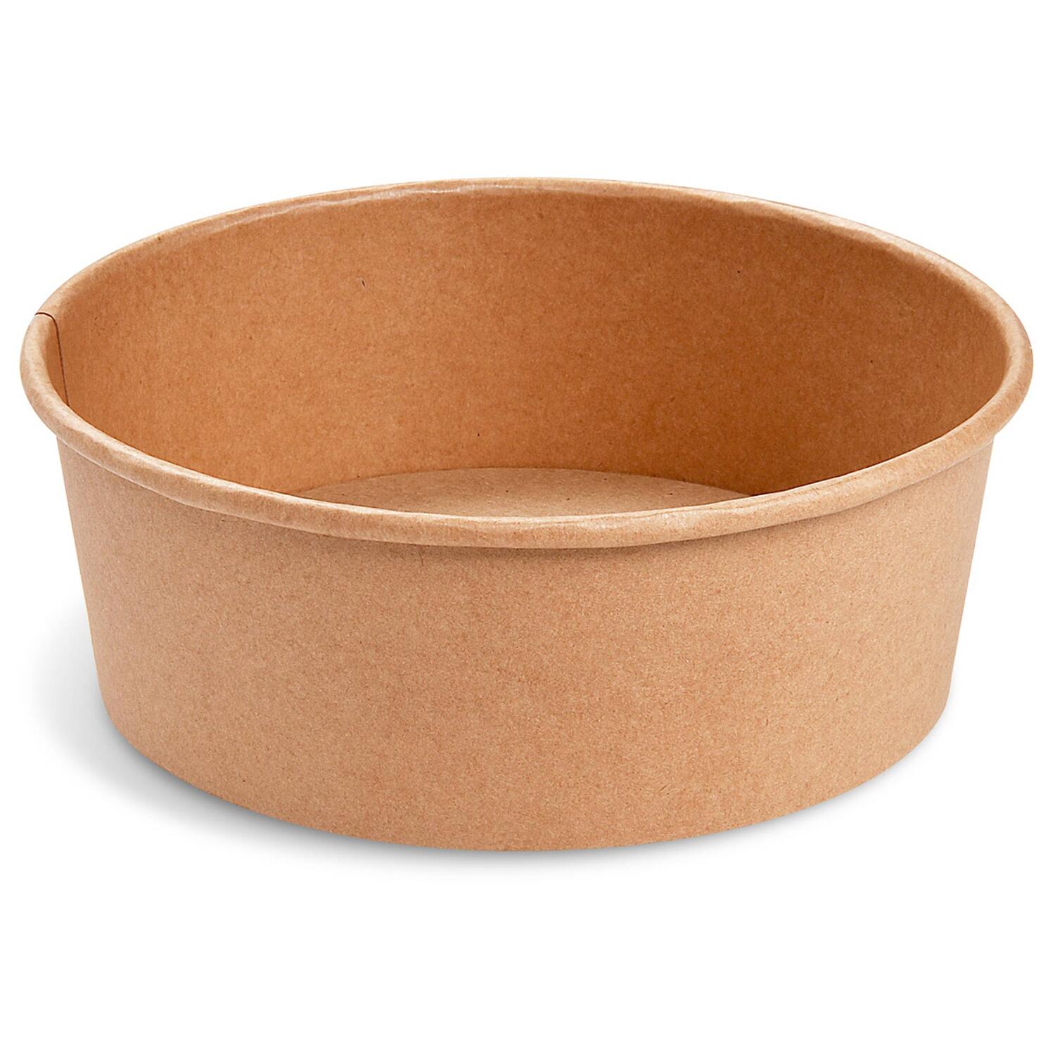 Salatschalen Feinkostschalen braun aus Pappe mit PE beschichtet 1300ml �185mm, 50 Stk.