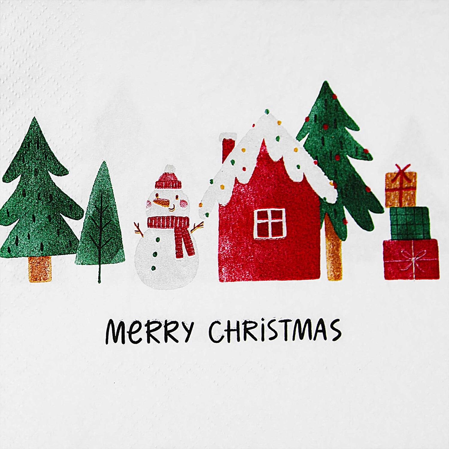 Weihnachtsservietten 3-lagig 33 x 33 cm Weihnachtsdorf, 20 Stk.