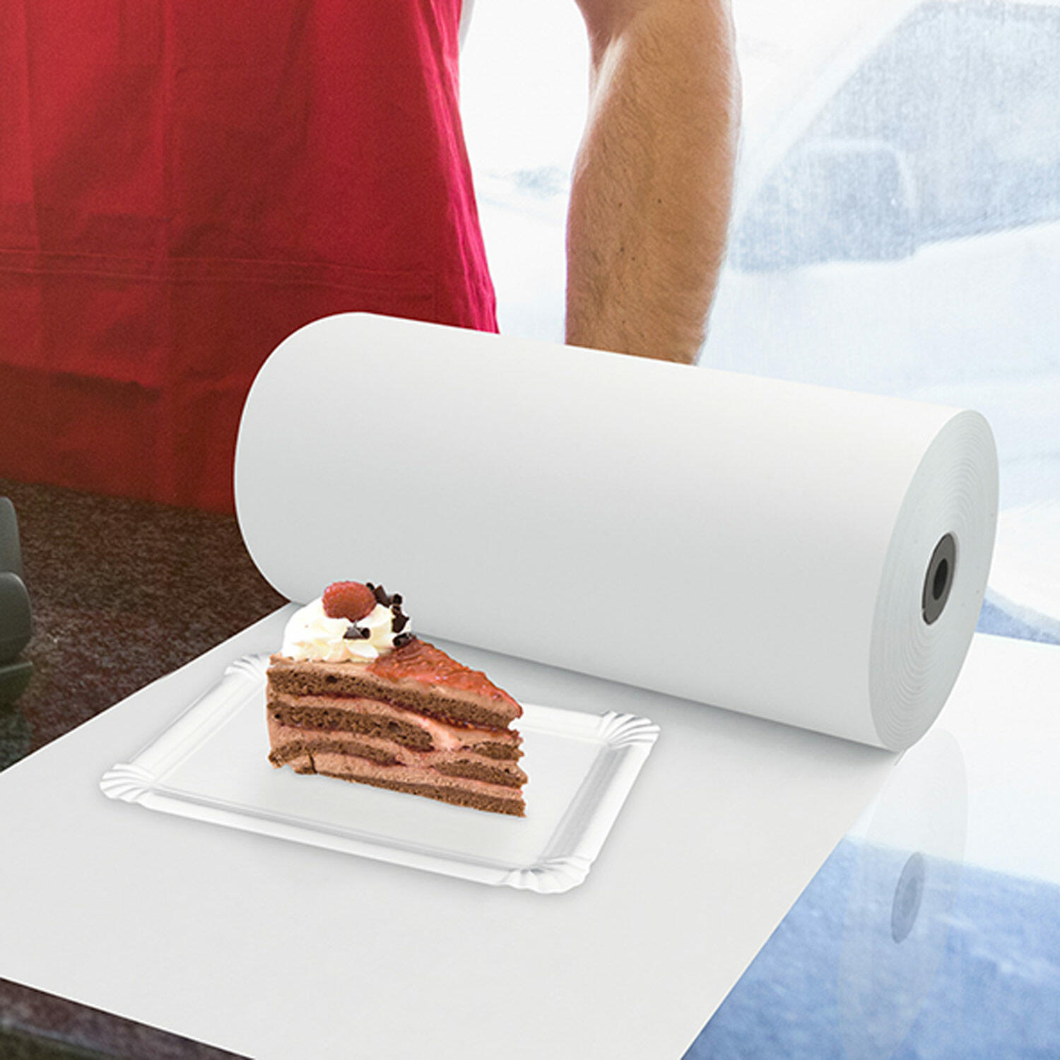 Einschlagpapier Packpapier Lebensmittel Rolle 50cm breit 10 kg wei