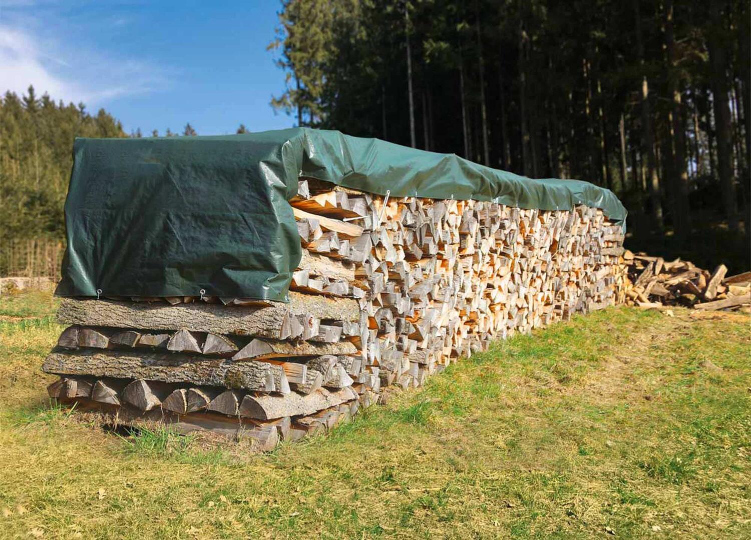 PolyTarp PE Holzabdeckplane Schutzplane 1,5 x 10m gr�n rei�fest wasserdicht 210g/m�