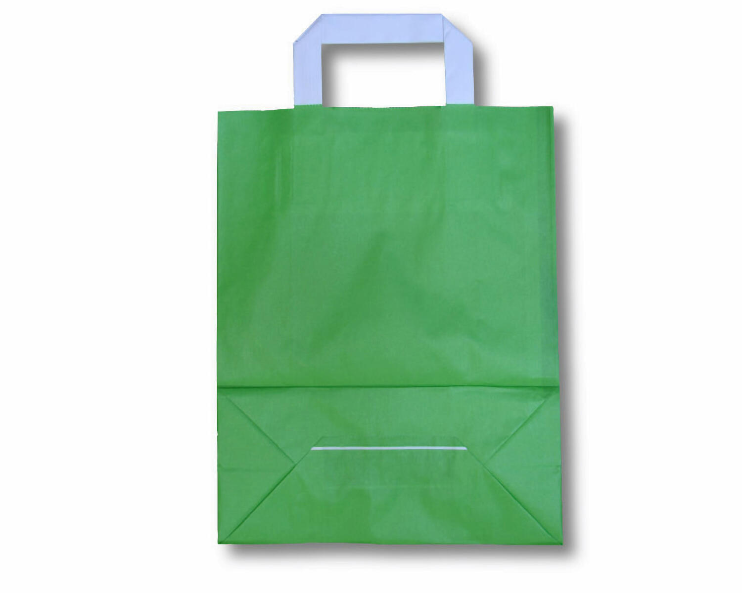 Papiertragetaschen aus Kraftpapier 220+100x280mm gr�n, 250 Stk.
