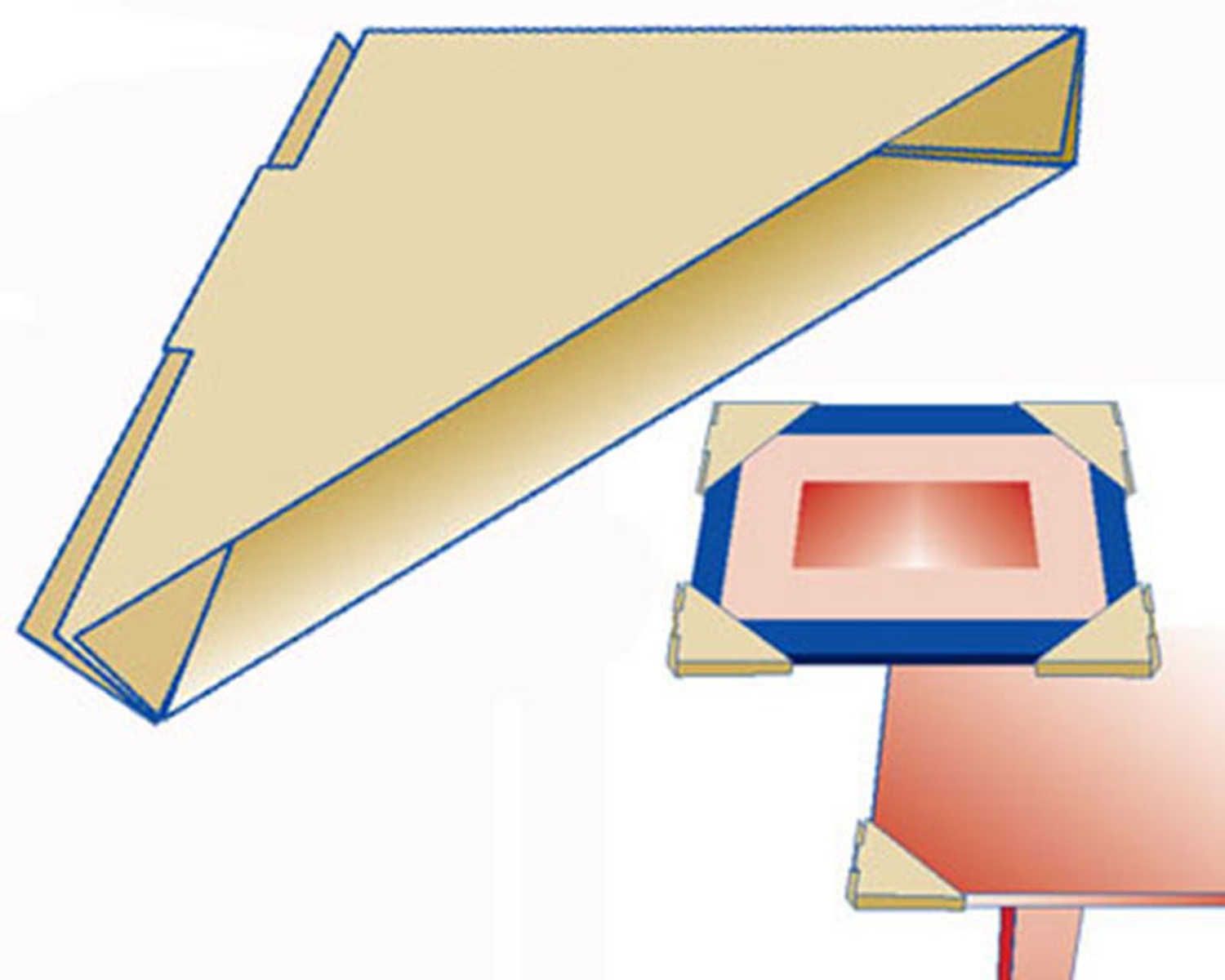 Eckenschutz-Set f�r Bilder, Spiegel, Tische, Platten,  8 Stk.